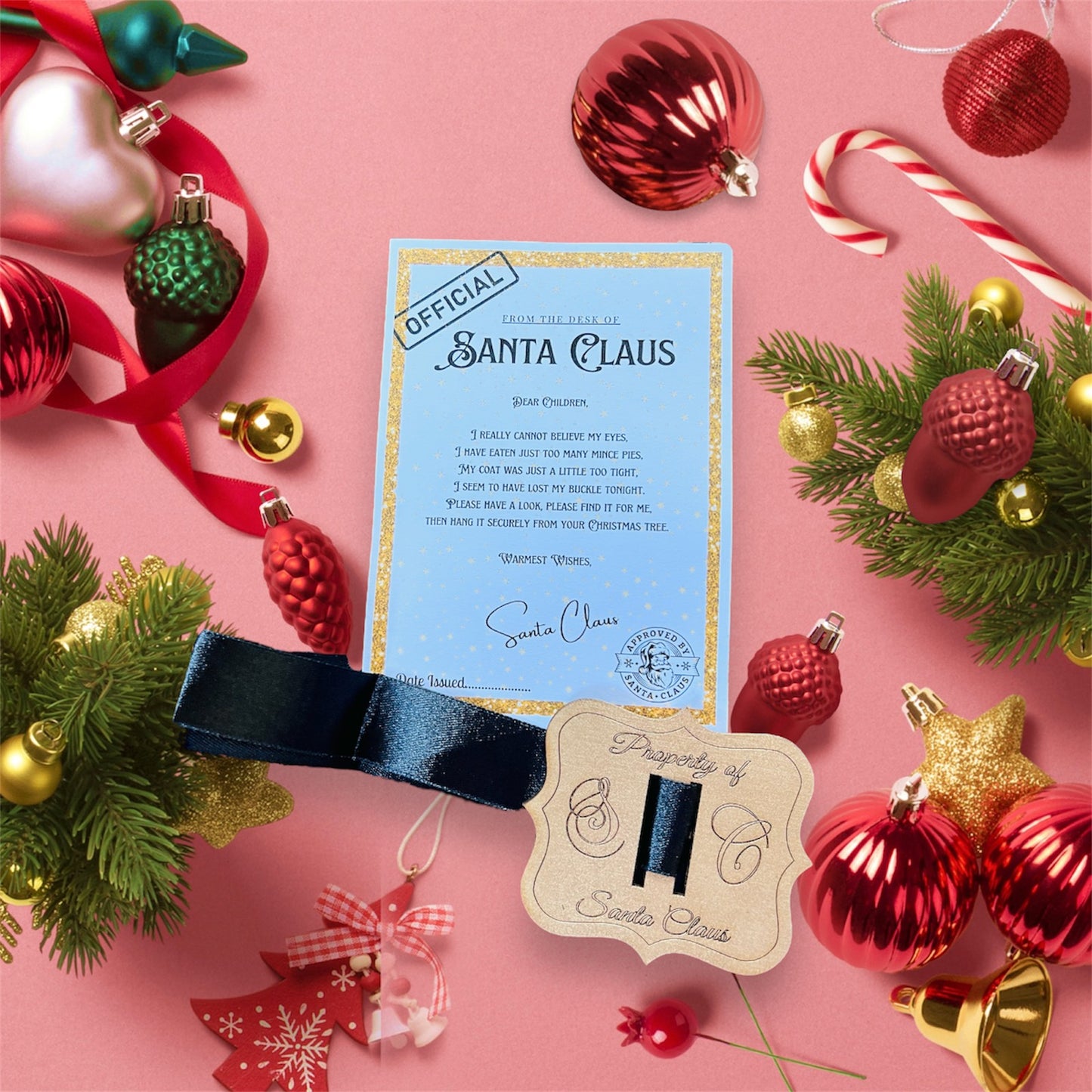 Santas lost belt buckle activity - Christmas magic - Christmas tree ornament- children’s Christmas keepsake - Christmas bell - believe bell - Christmas Eve box - children’s Christmas accessory