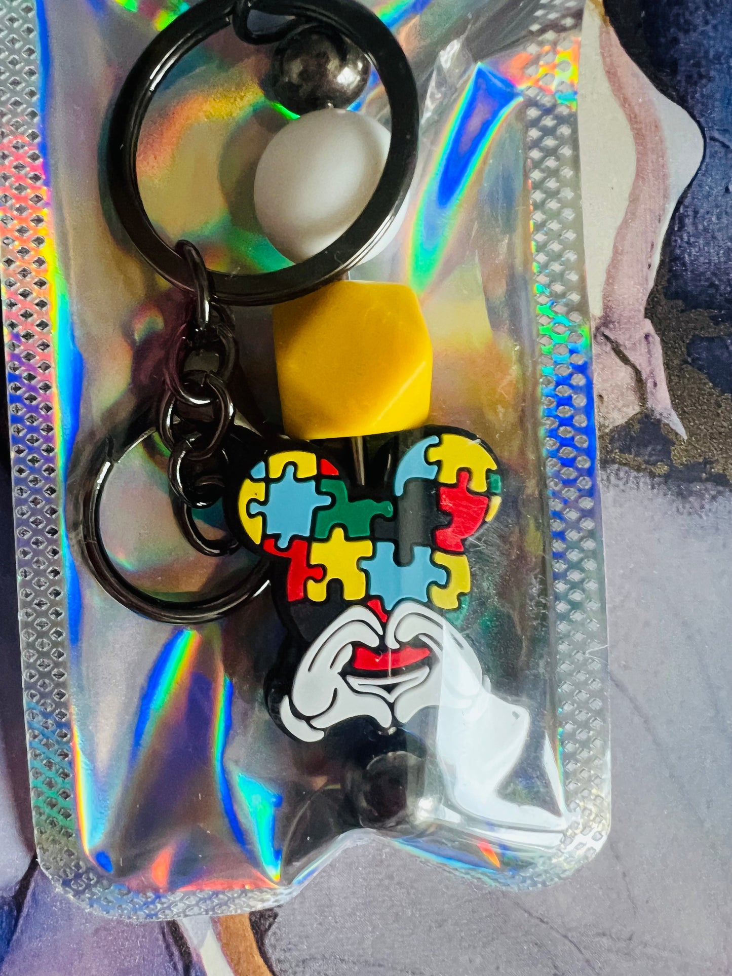 Custom silicone beaded keyring - Gifts for her - Gifts for him - Personalised gift - custom made - Office supplies - personalised keyring - Special Gift - SEMH