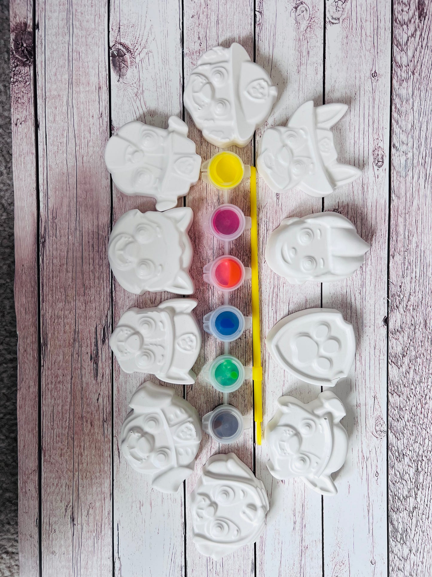 Patrol pups inspired plaster of paris craft box - Activity set - Room decoration - Childrens Gifts - Gifts - Paintable - Painting