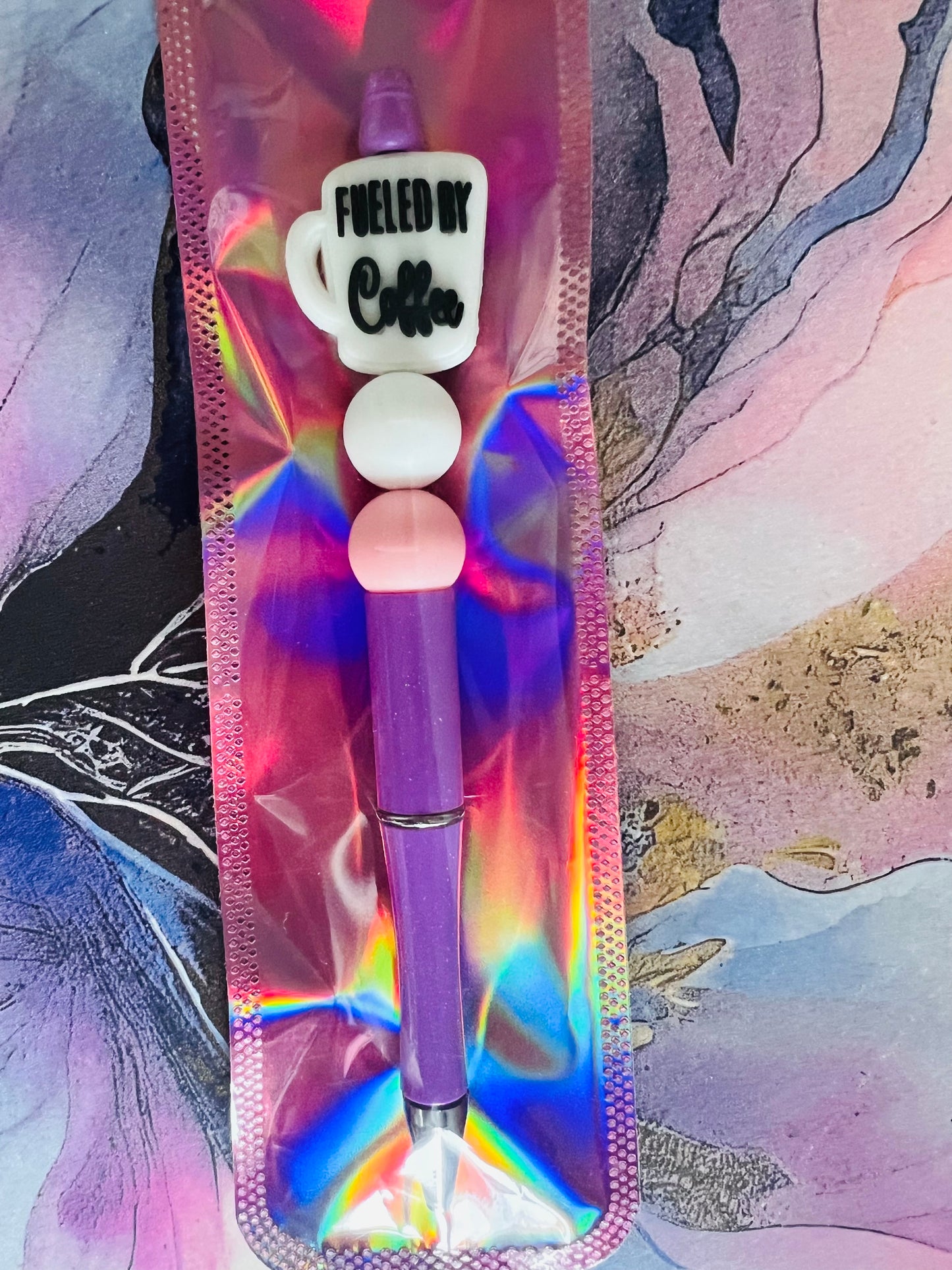 Custom silicone beaded pens - Gifts for her - Gifts for him - Personalised gift - custom made - Office supplies - personalised pen - Special Gift - SEMH