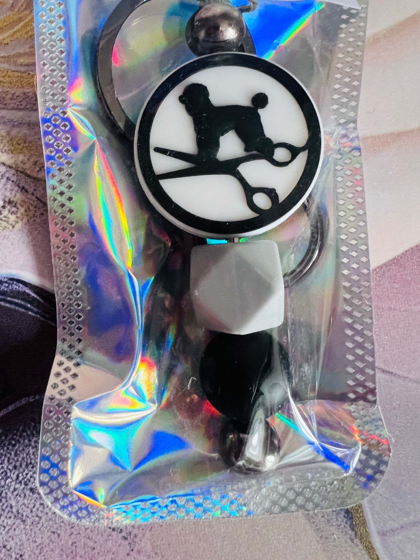 Custom silicone beaded keyring - Gifts for her - Gifts for him - Personalised gift - custom made - Office supplies - personalised keyring - Special Gift - SEMH