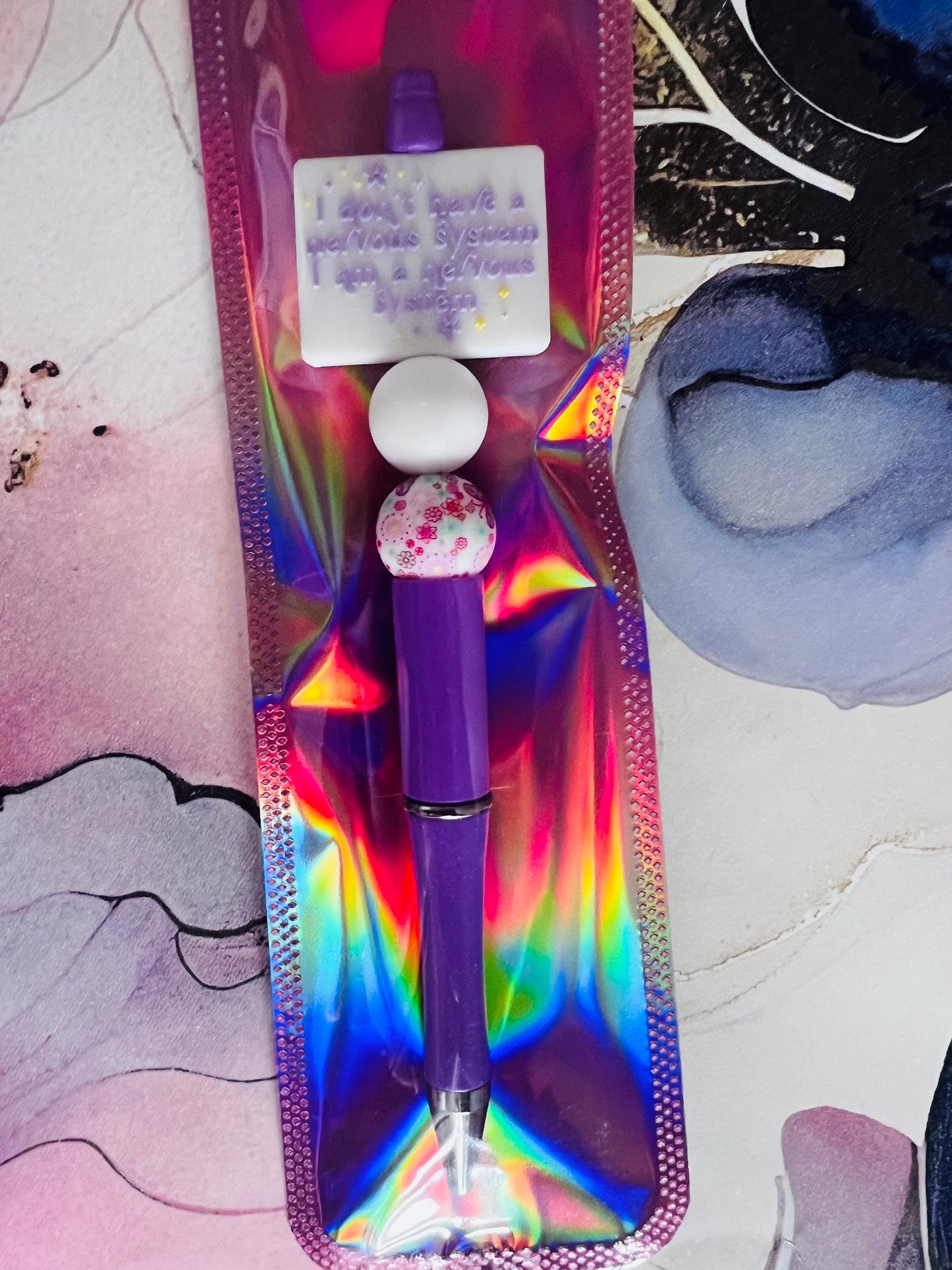 Custom silicone beaded pens - Gifts for her - Gifts for him - Personalised gift - custom made - Office supplies - personalised pen - Special Gift - SEMH