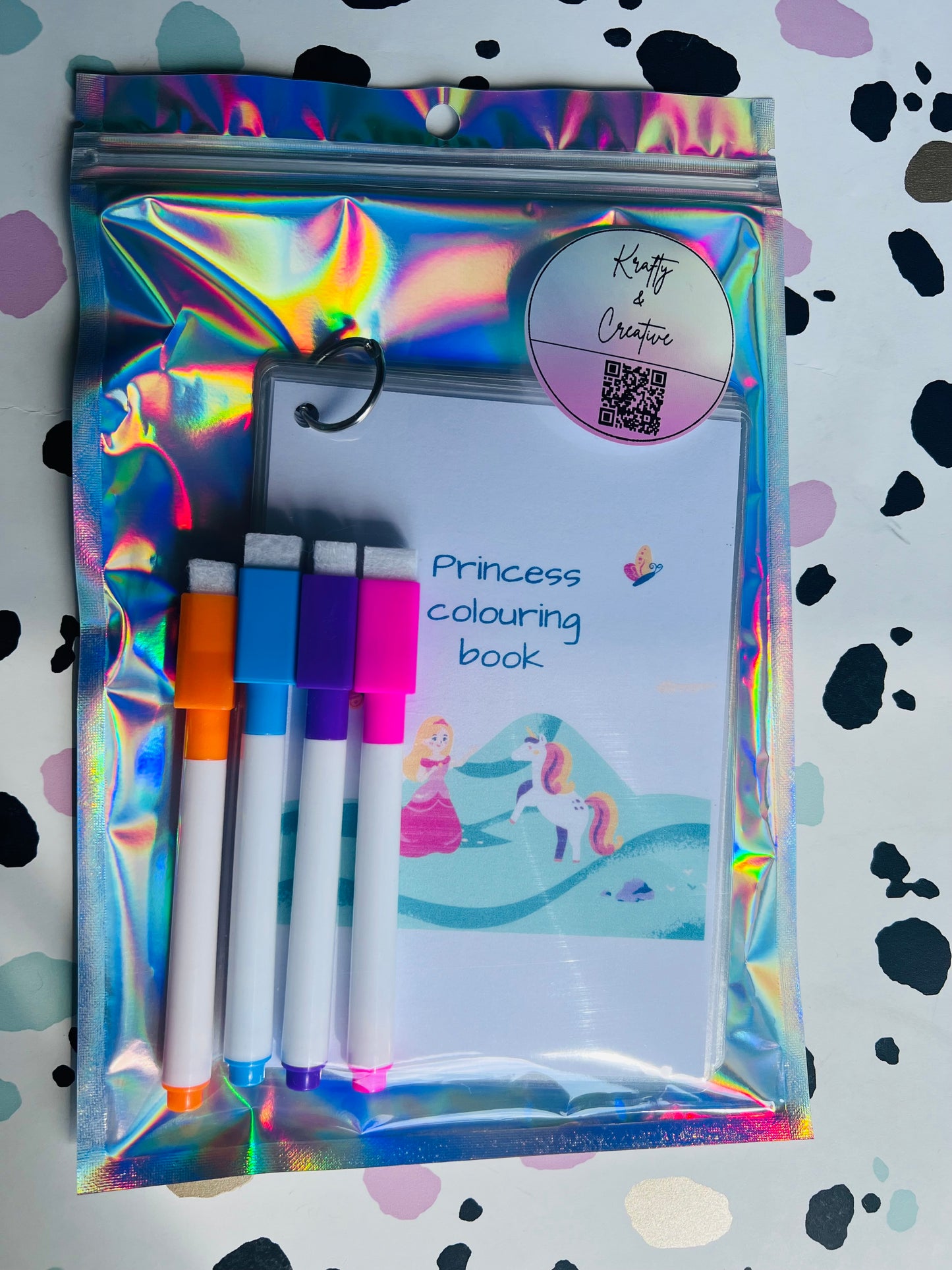 Princess Colouring Activity Wipe Clean Book - Crafts On The Go - Pocket Money Crafts - Children’s Learning - Children’s Colouring Books - Home Education