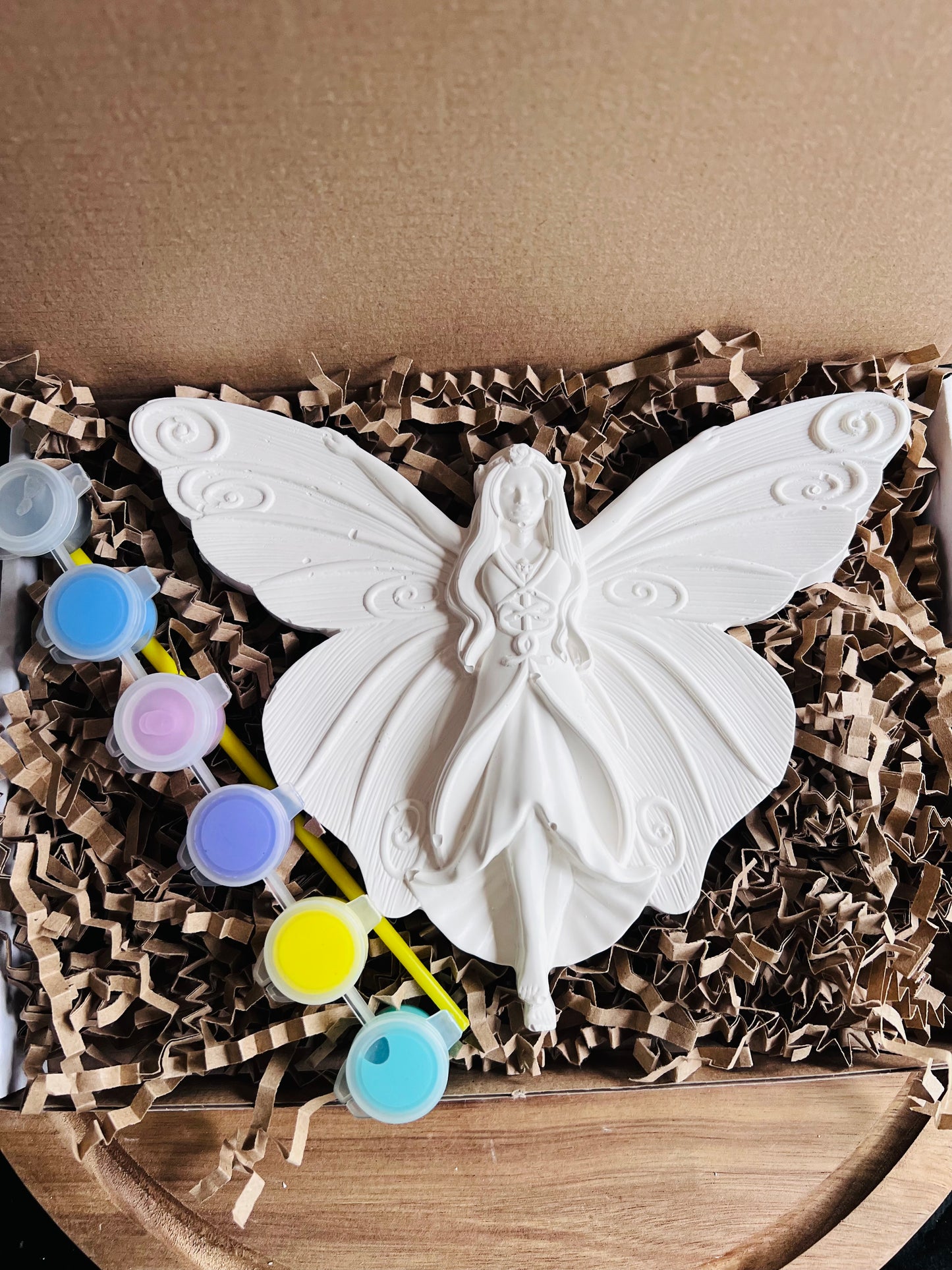 Large fairy decoration paint your own plaster of paris craft box - Activity set - Room decoration - Childrens Gifts - Gifts - Paintable - Painting - art