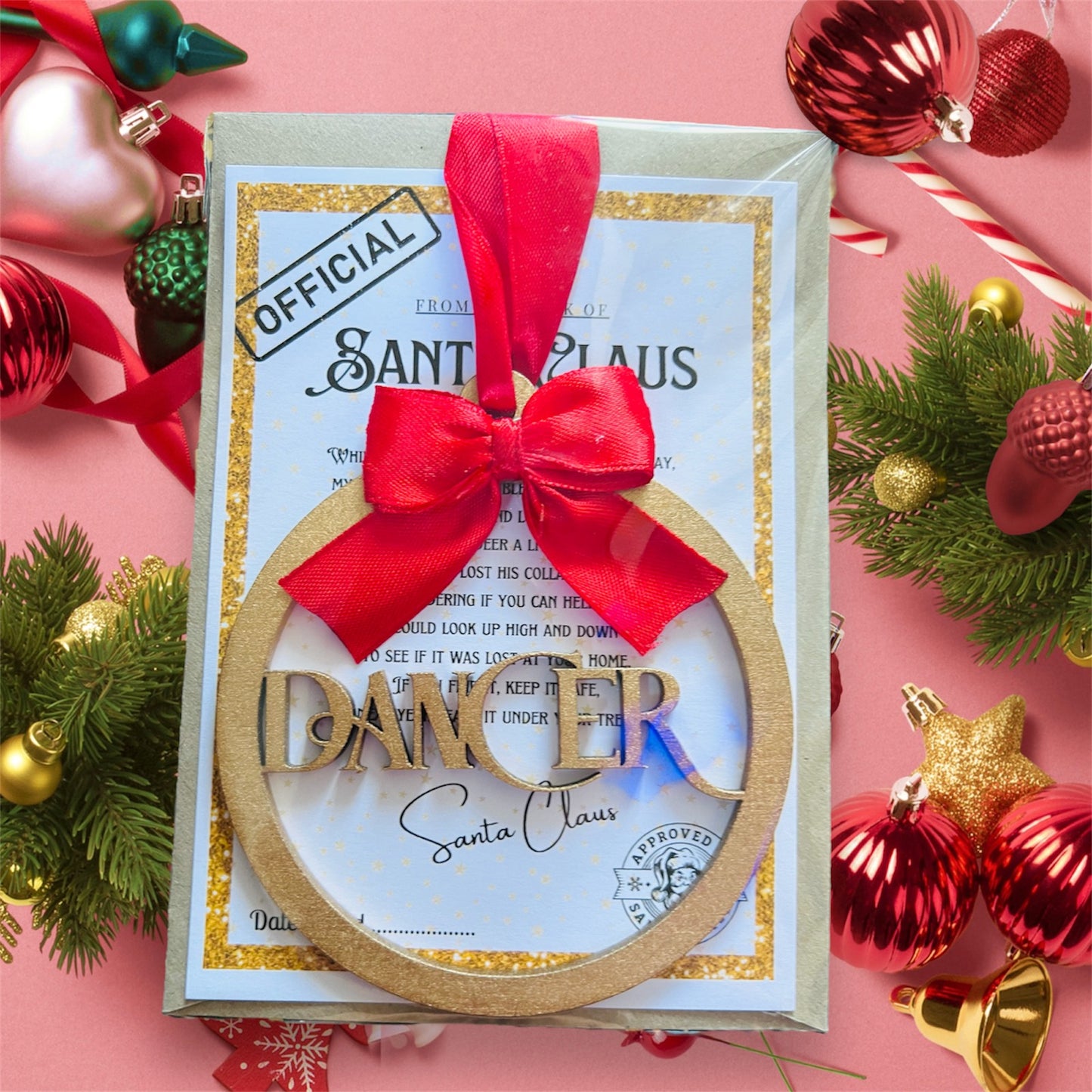 Santas Reindeer lost collar - Christmas magic - Christmas tree ornament- children’s Christmas keepsake - Christmas bell - believe bell - Christmas Eve box - children’s Christmas accessory