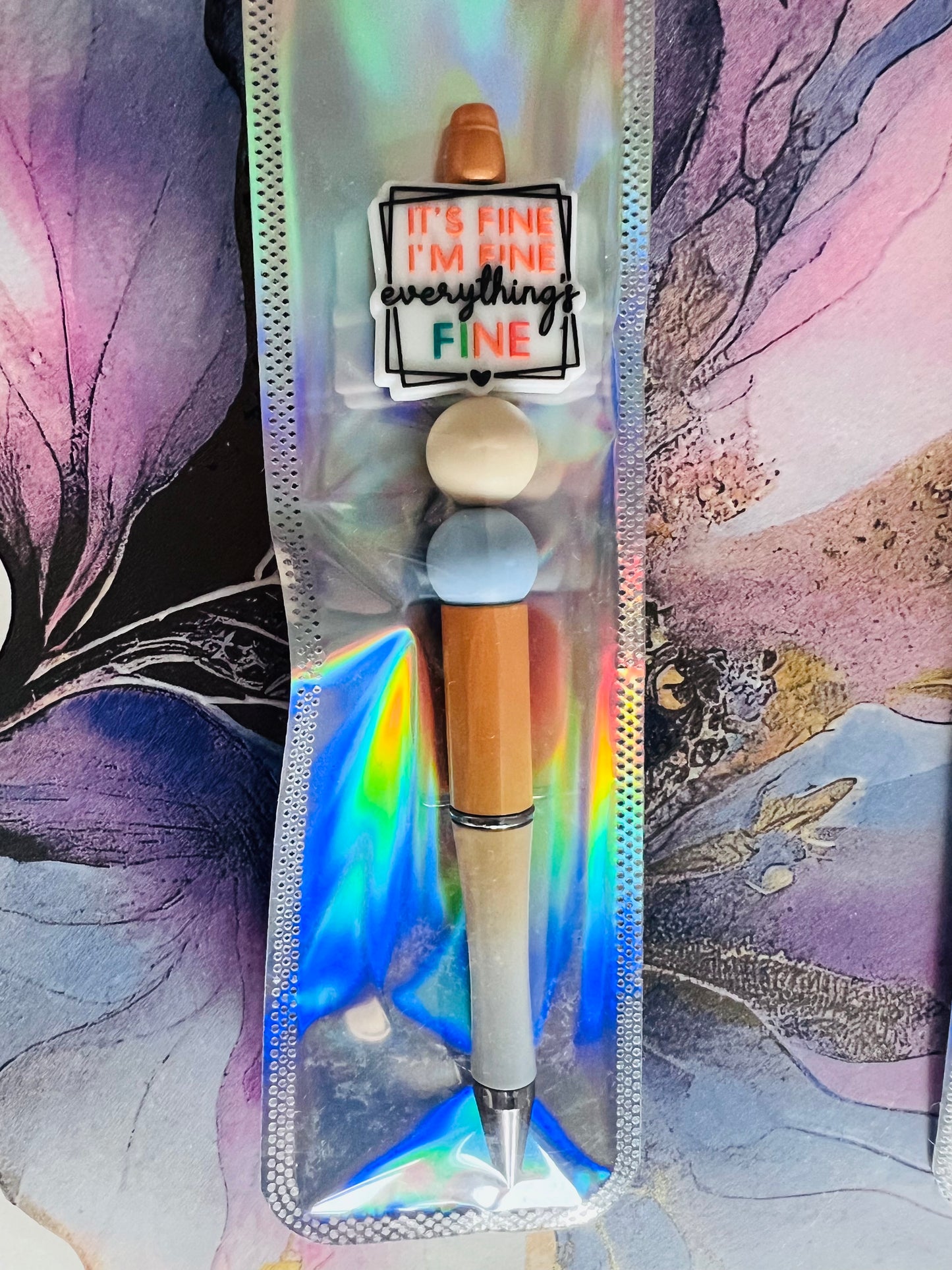 Custom silicone beaded pens - Gifts for her - Gifts for him - Personalised gift - custom made - Office supplies - personalised pen - Special Gift - SEMH