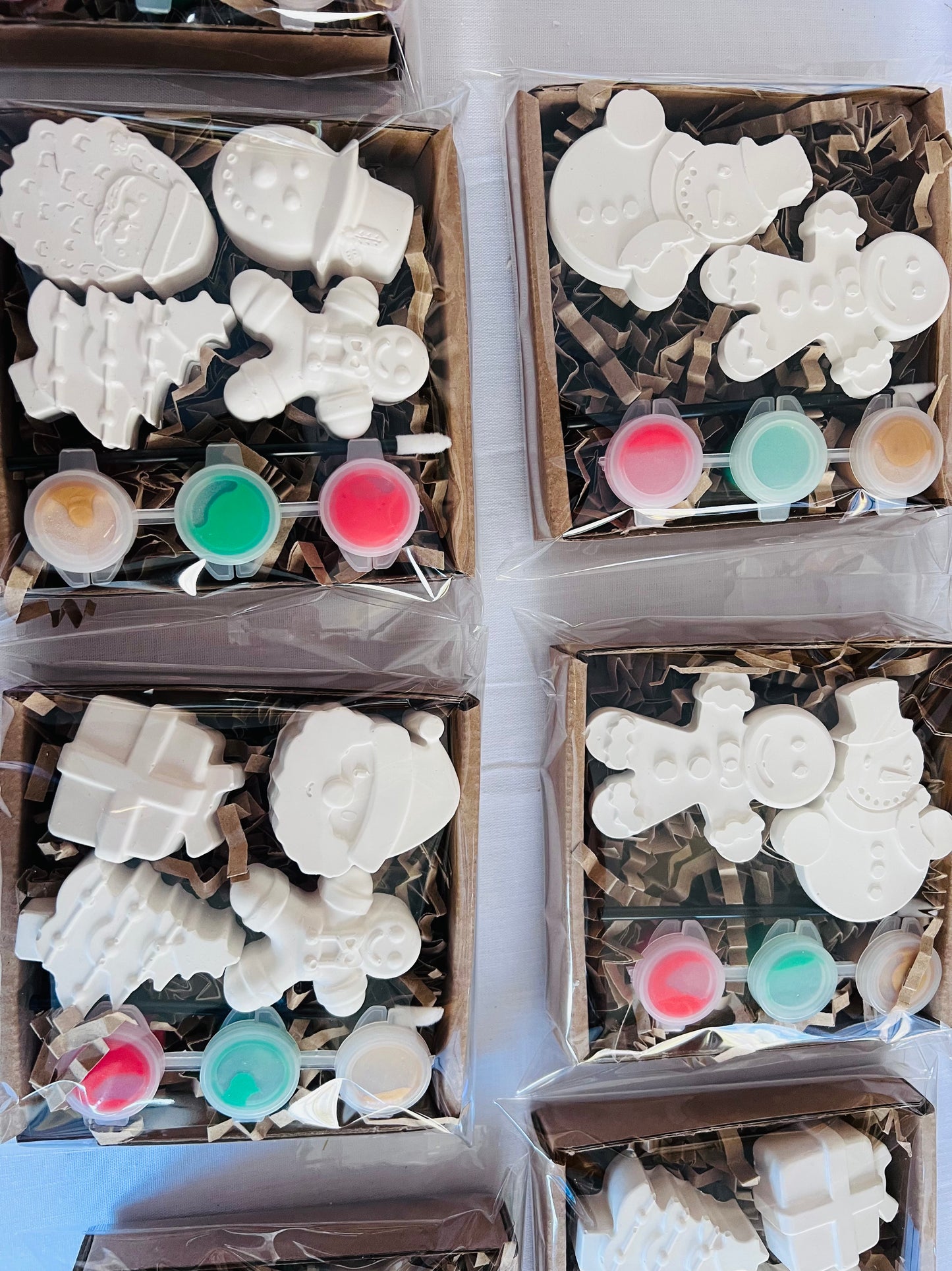 4 for £10 Paint your own Christmas decorations - Christmas Eve box - Christmas craft kit - Christmas activities- Christmas craft ideas - children’s Christmas gifts - children’s Christmas stocking ideas