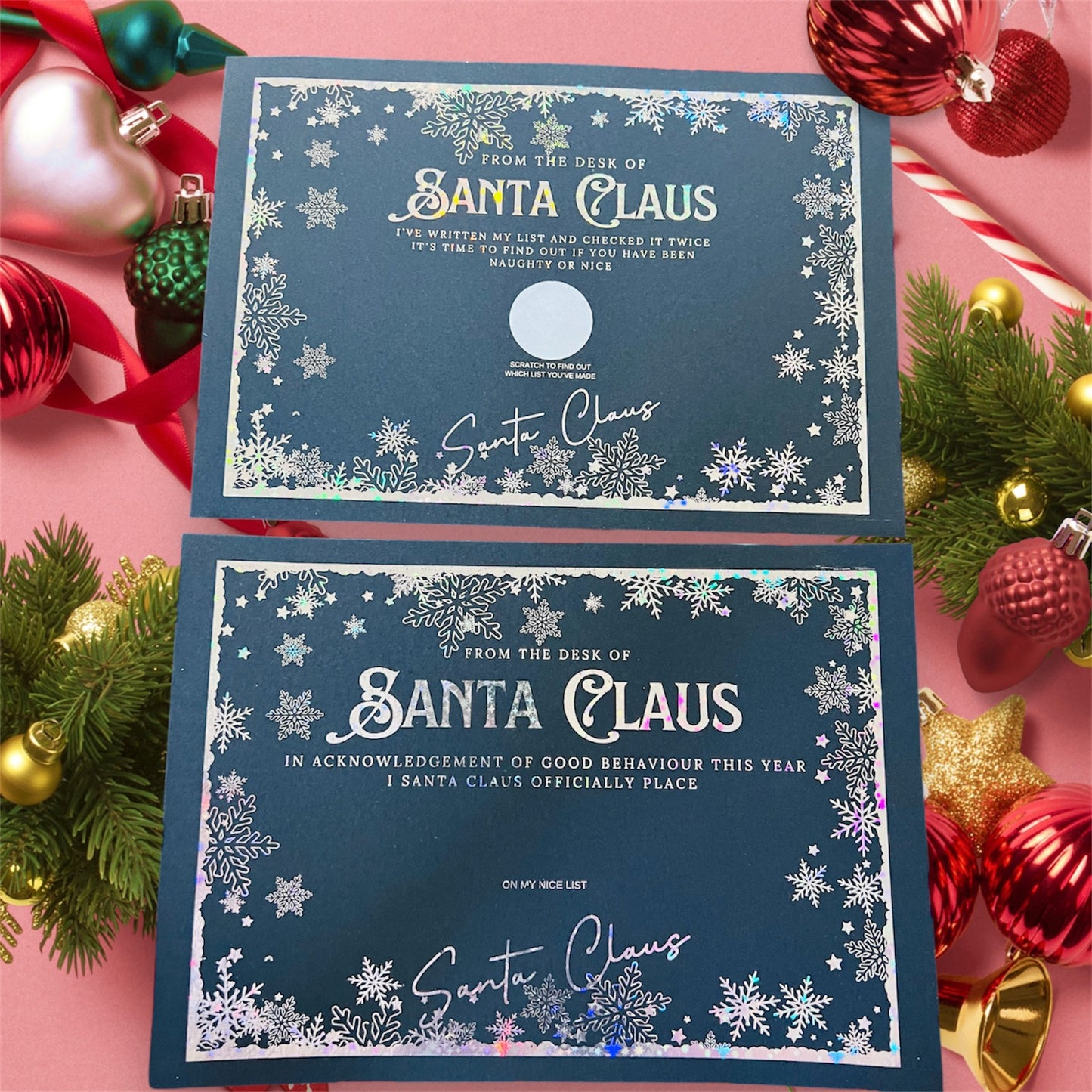 Santas nice list scratch to reveal and certificate - Christmas magic - Christmas - children’s Christmas keepsake - Christmas certificate - nice list - Christmas Eve box - children’s Christmas accessory