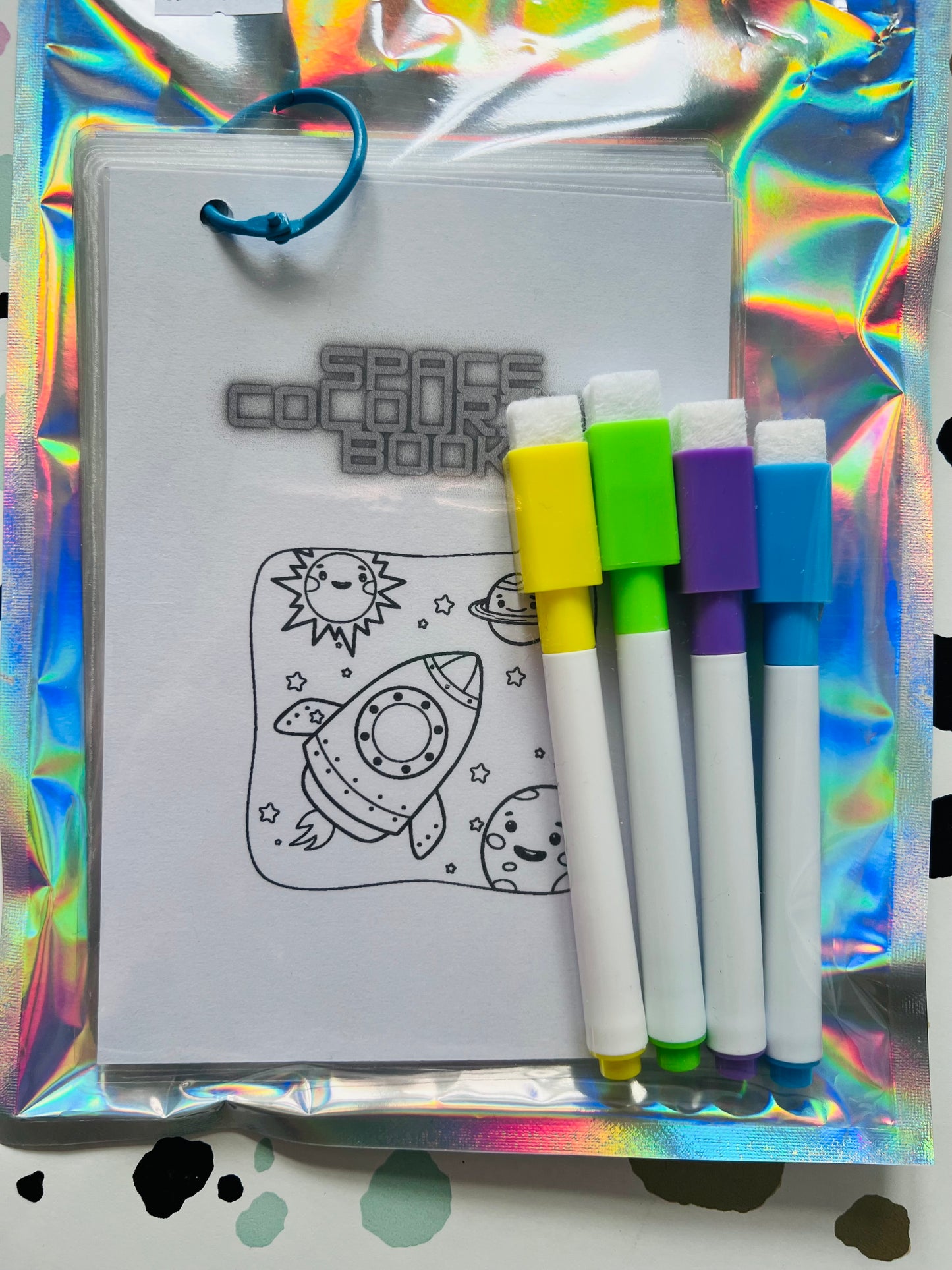 Space themed Activity Wipe Clean Book - Crafts On The Go - Pocket Money Crafts - Children’s Learning - Children’s Colouring Books -