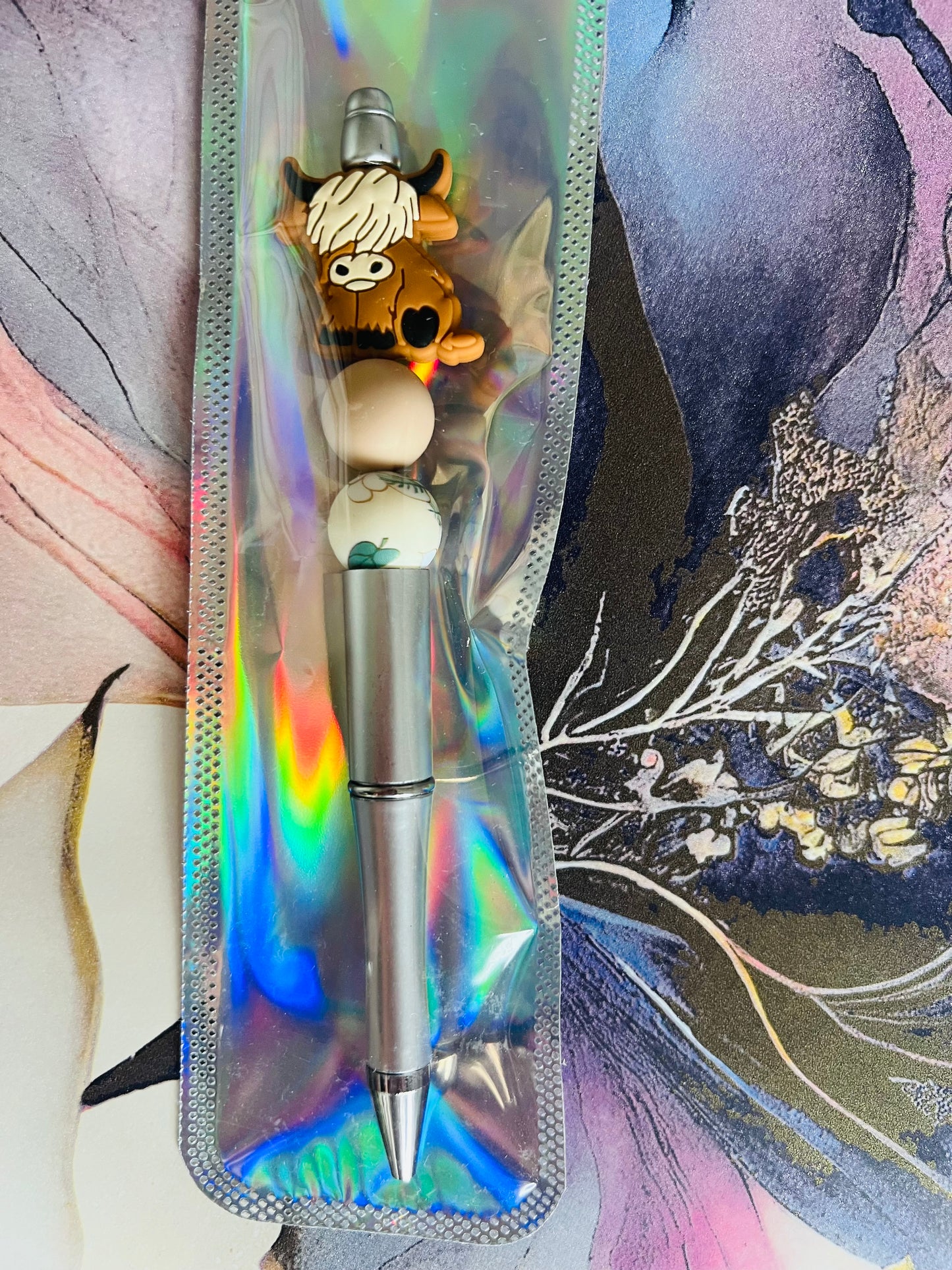 Custom silicone beaded pens - Gifts for her - Gifts for him - Personalised gift - custom made - Office supplies - personalised pen - Special Gift - SEMH