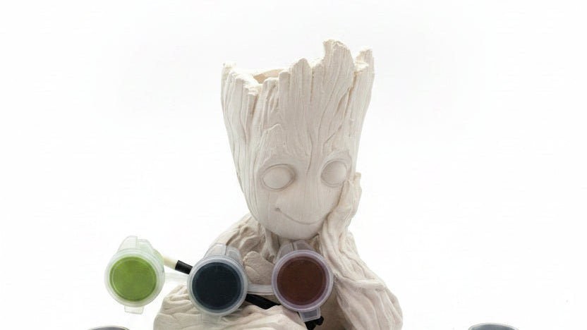Paint Your Own Tree Character Inspired 3D Plaster Figure | Freestanding Painting Kit | Handmade Room Decoration Gift