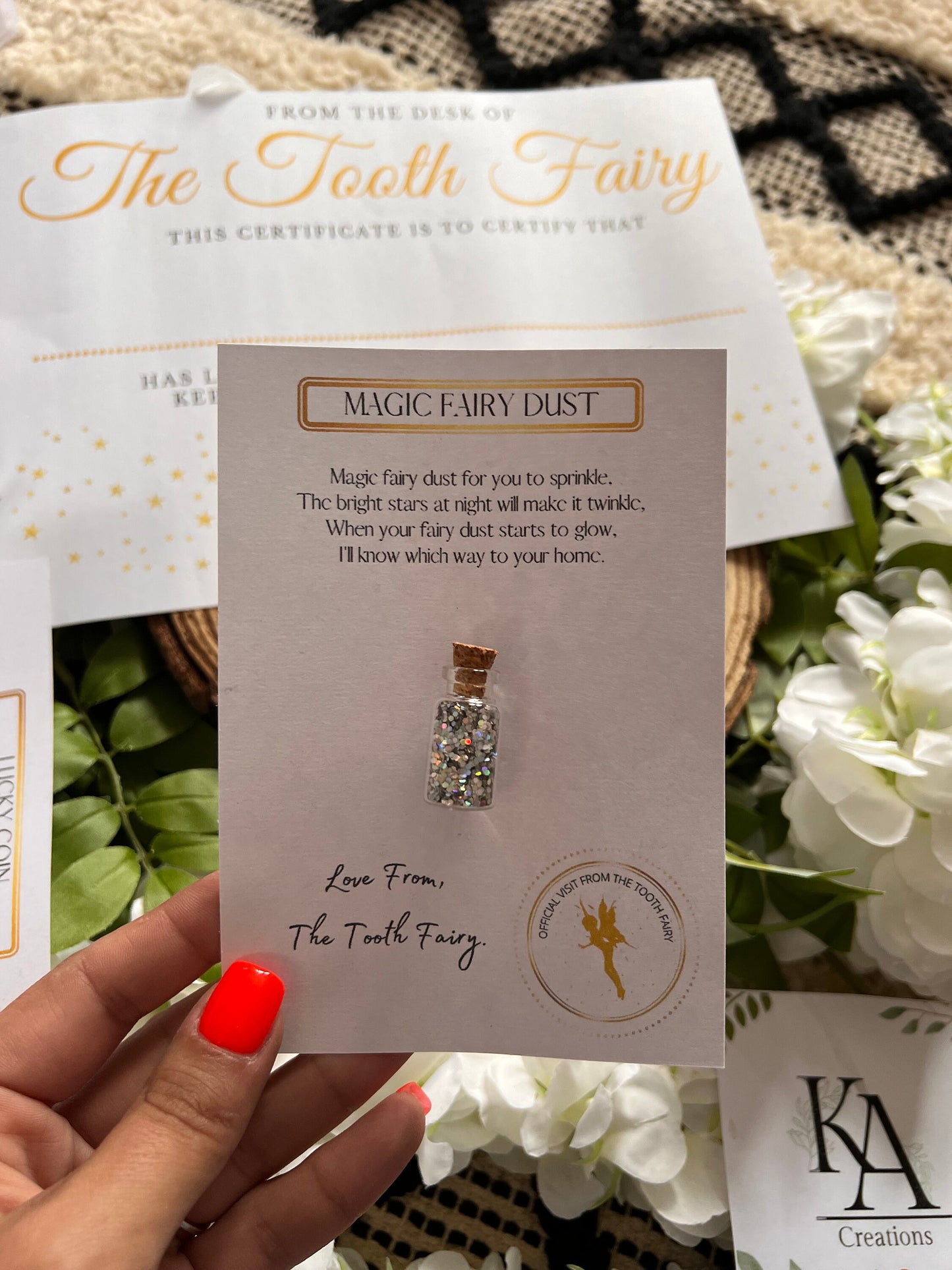 From the tooth fairy pack - tooth fairy certificate- condition of tooth- teething - tooth keepsakes - children’s gift- children’s activity
