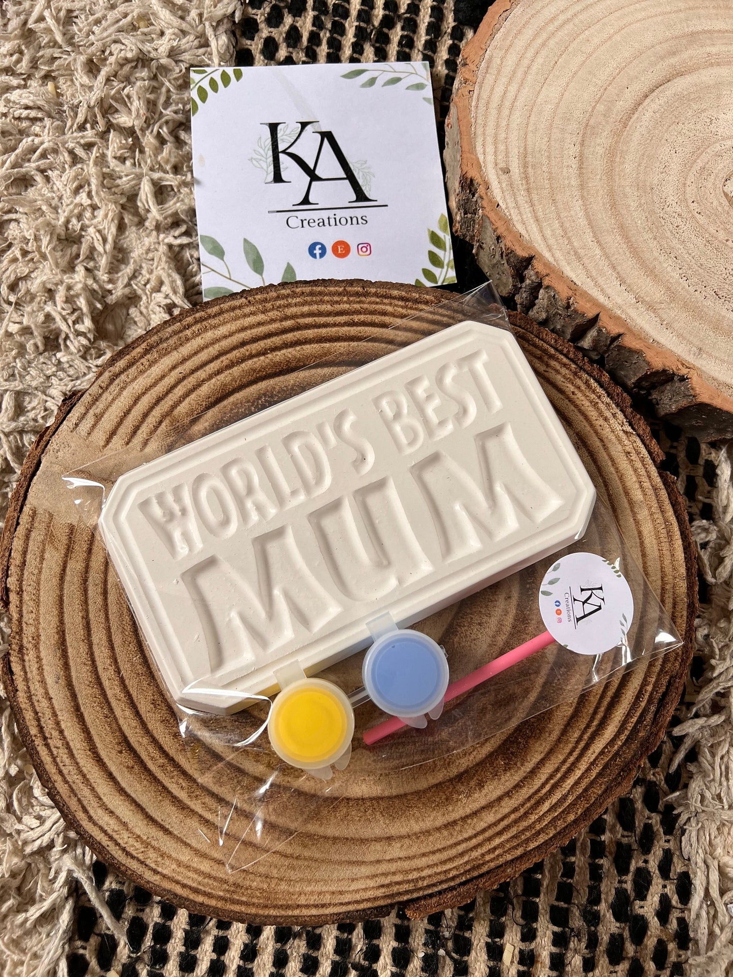 Paint your own best mum plaque - Activity set - Room decoration - Childrens Gifts - Gifts - Paintable - Painting - gifts for mum - mothers
