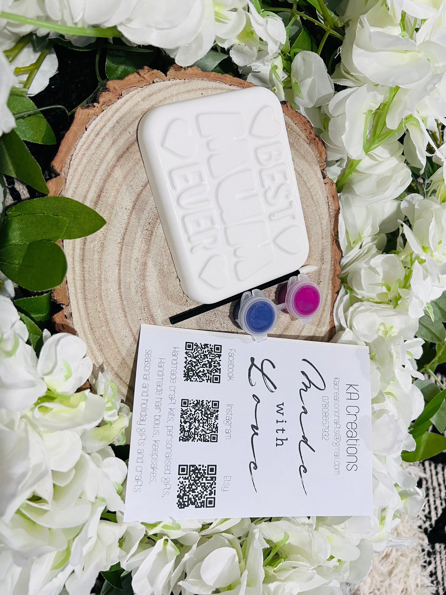 Paint your own Best Mum Ever Plaque- Activity set - Room decoration - Childrens Gifts - Gifts - Paintable - Painting - Mothers Day - Mum