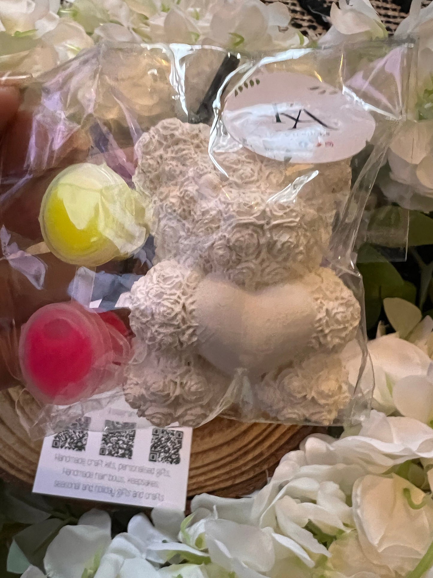 Paint your own Rose Teddy kit - Valantines day gift - paint craft kit - Childrens Gifts - Gifts - Galantines - Sweet Gift - Love -