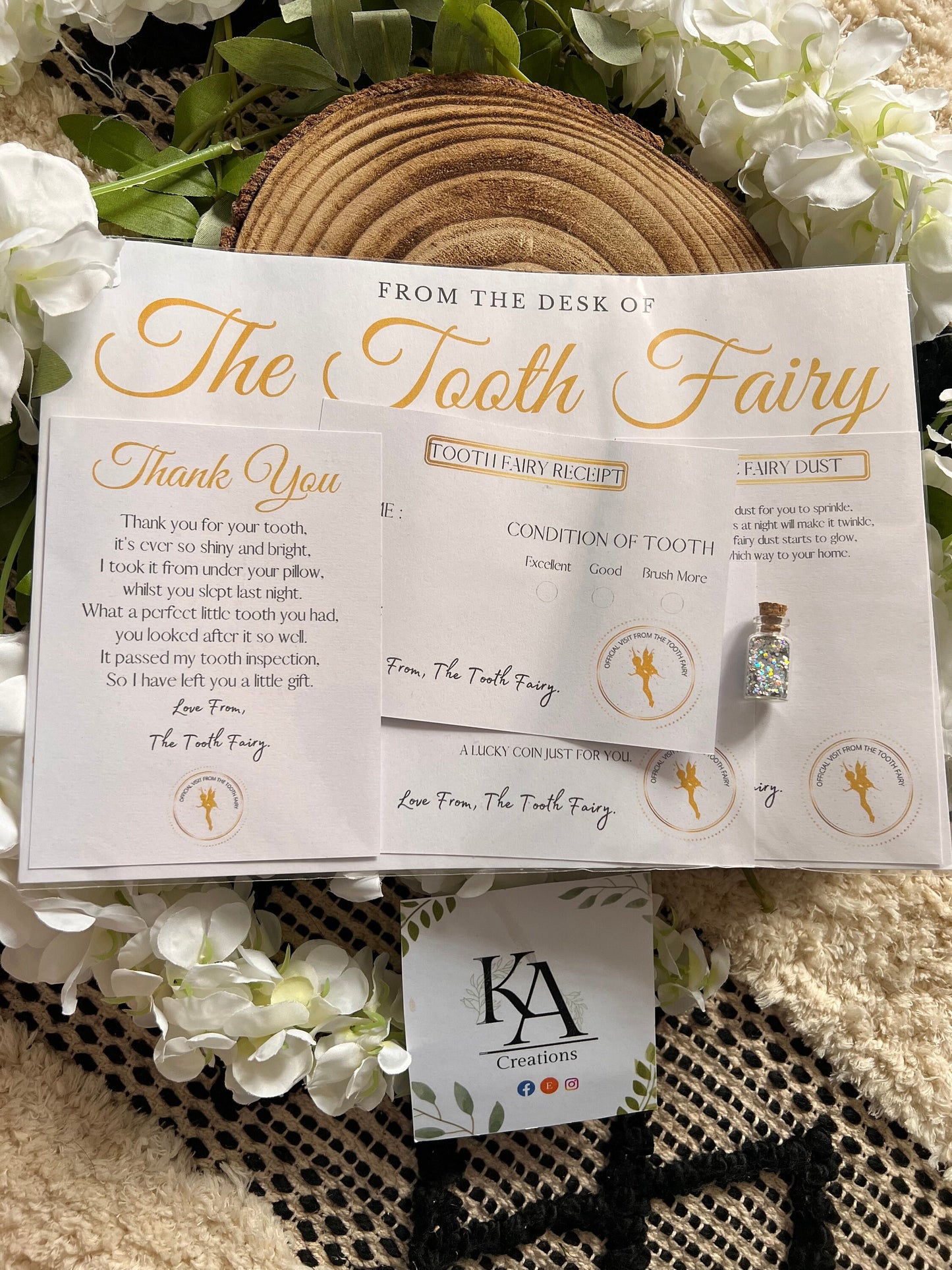 From the tooth fairy pack - tooth fairy certificate- condition of tooth- teething - tooth keepsakes - children’s gift- children’s activity