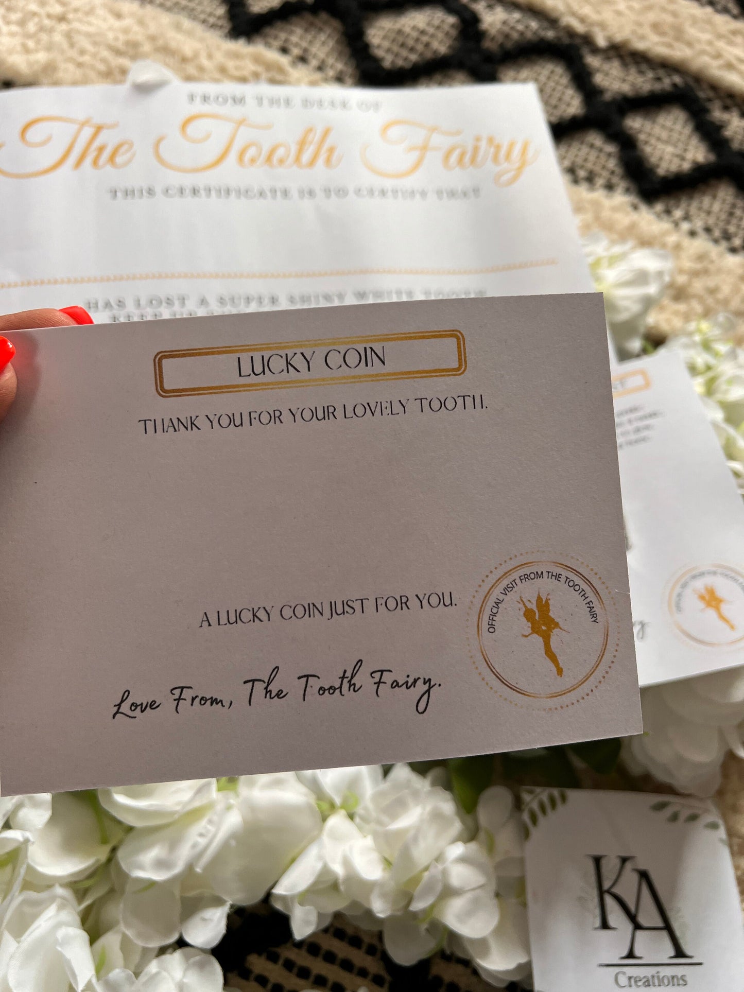 From the tooth fairy pack - tooth fairy certificate- condition of tooth- teething - tooth keepsakes - children’s gift- children’s activity