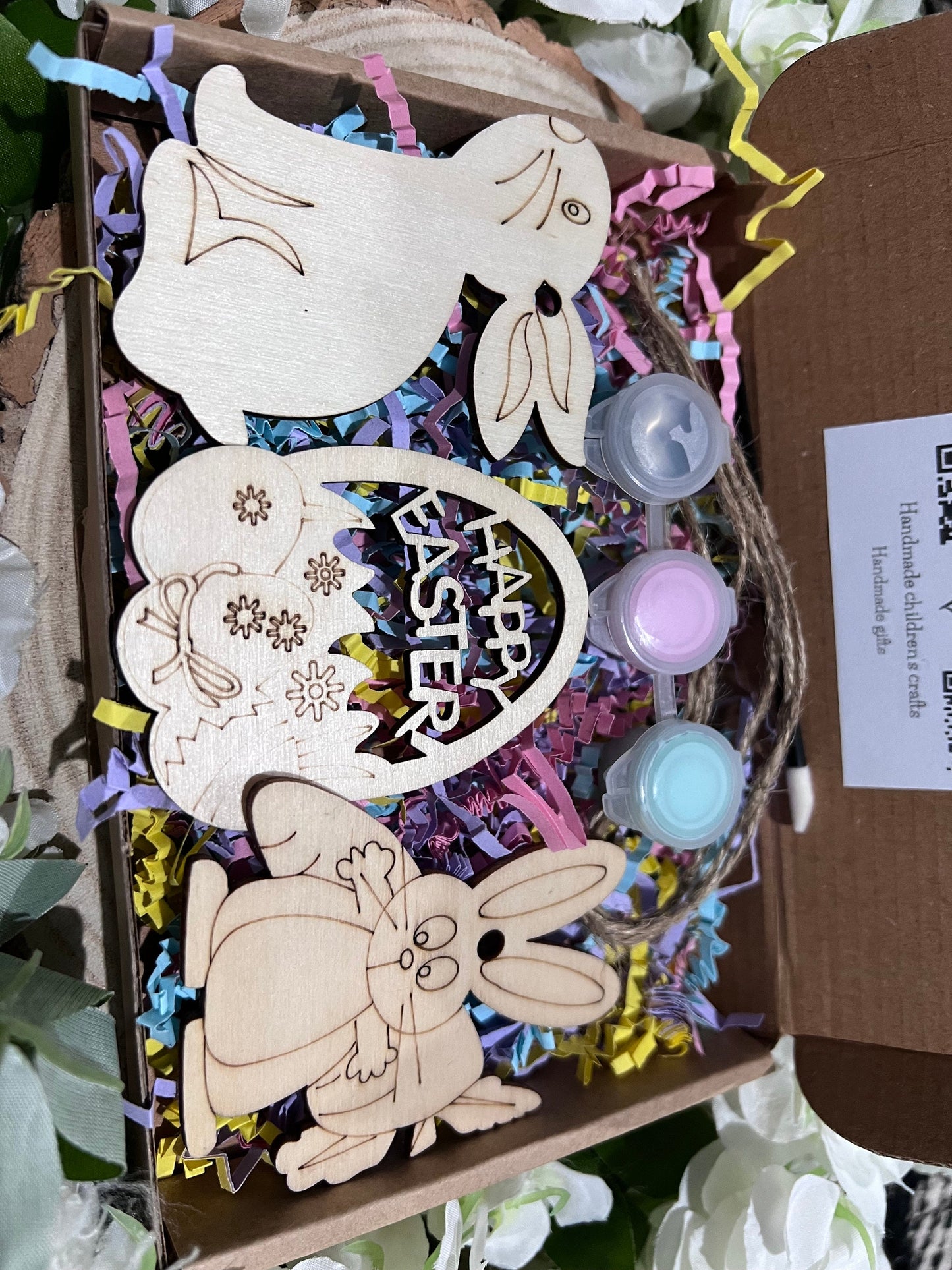 Paint your own wooden Easter bunny - Activity set - Room decoration - Childrens Gifts - Gifts - Paintable - Painting - Easter bunny