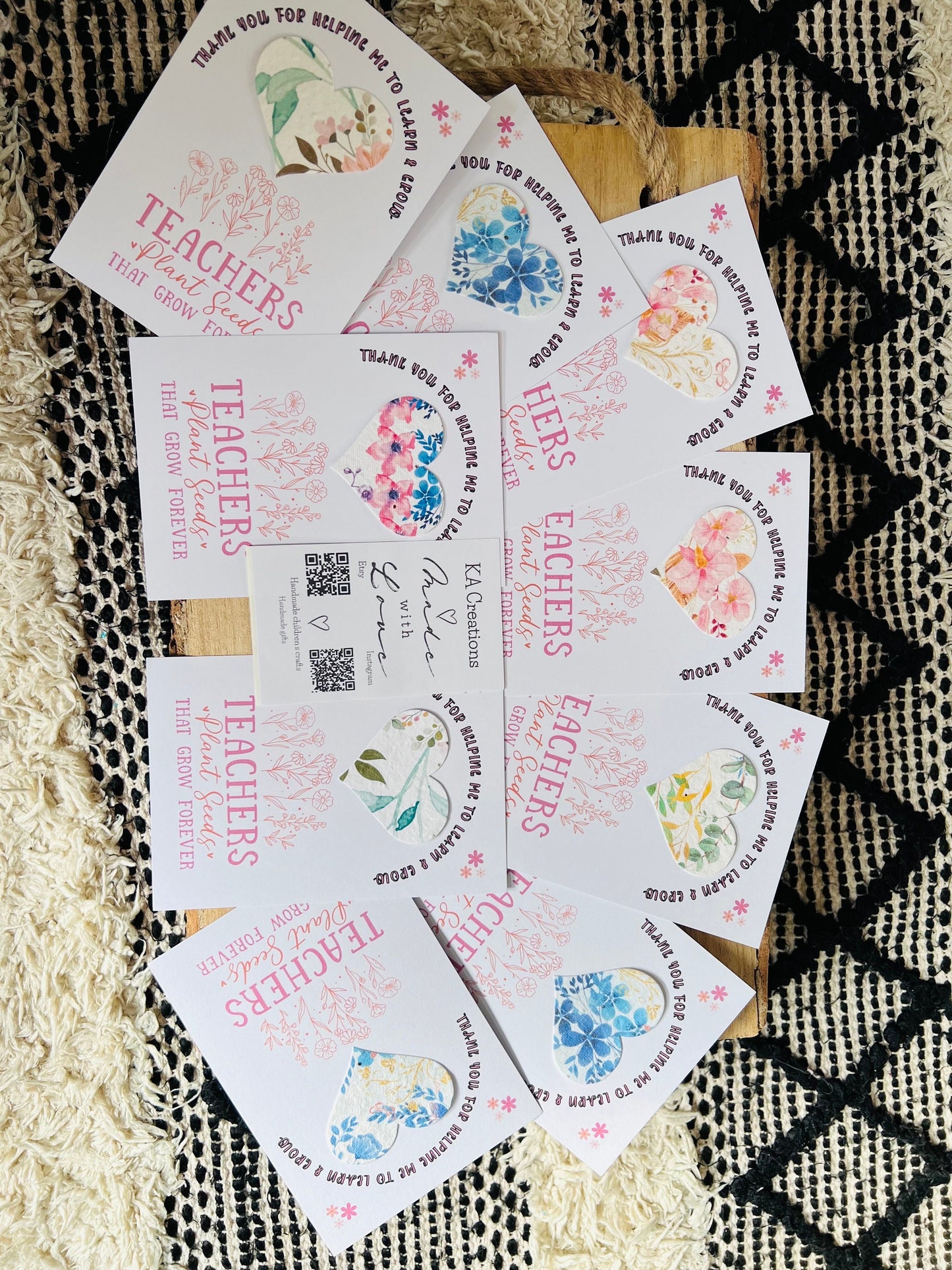 Teacher Appreciation Gift - Flower Seed Card - Gifts - Thank you gift - Teaching assistant gift - school - teacher gift - Personal - Plant