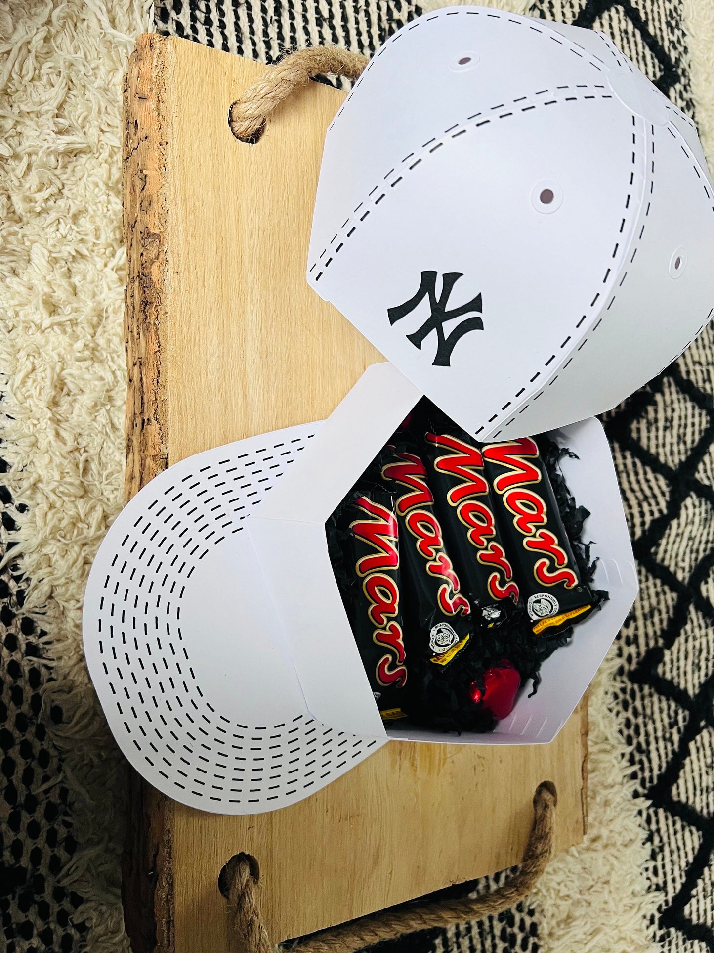 Chocolate filled Hat gift box - Display hat box - Chocolate Gift - Gift Box - Baseball cap - Hat - Gift - Unique Gift