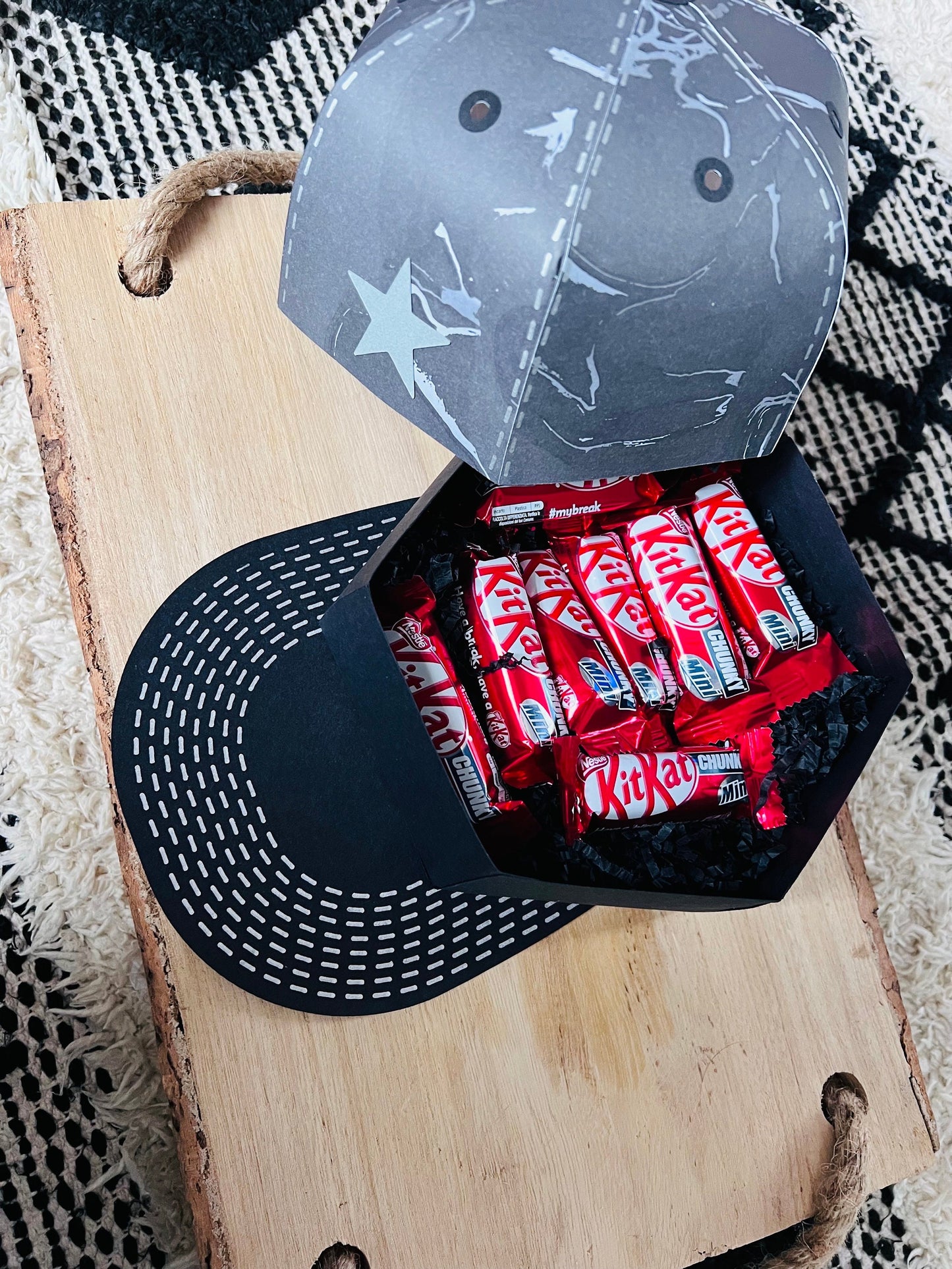 Chocolate filled Hat gift box - Display hat box - Chocolate Gift - Gift Box - Baseball cap - Hat - Presents for them - Unique Gifts