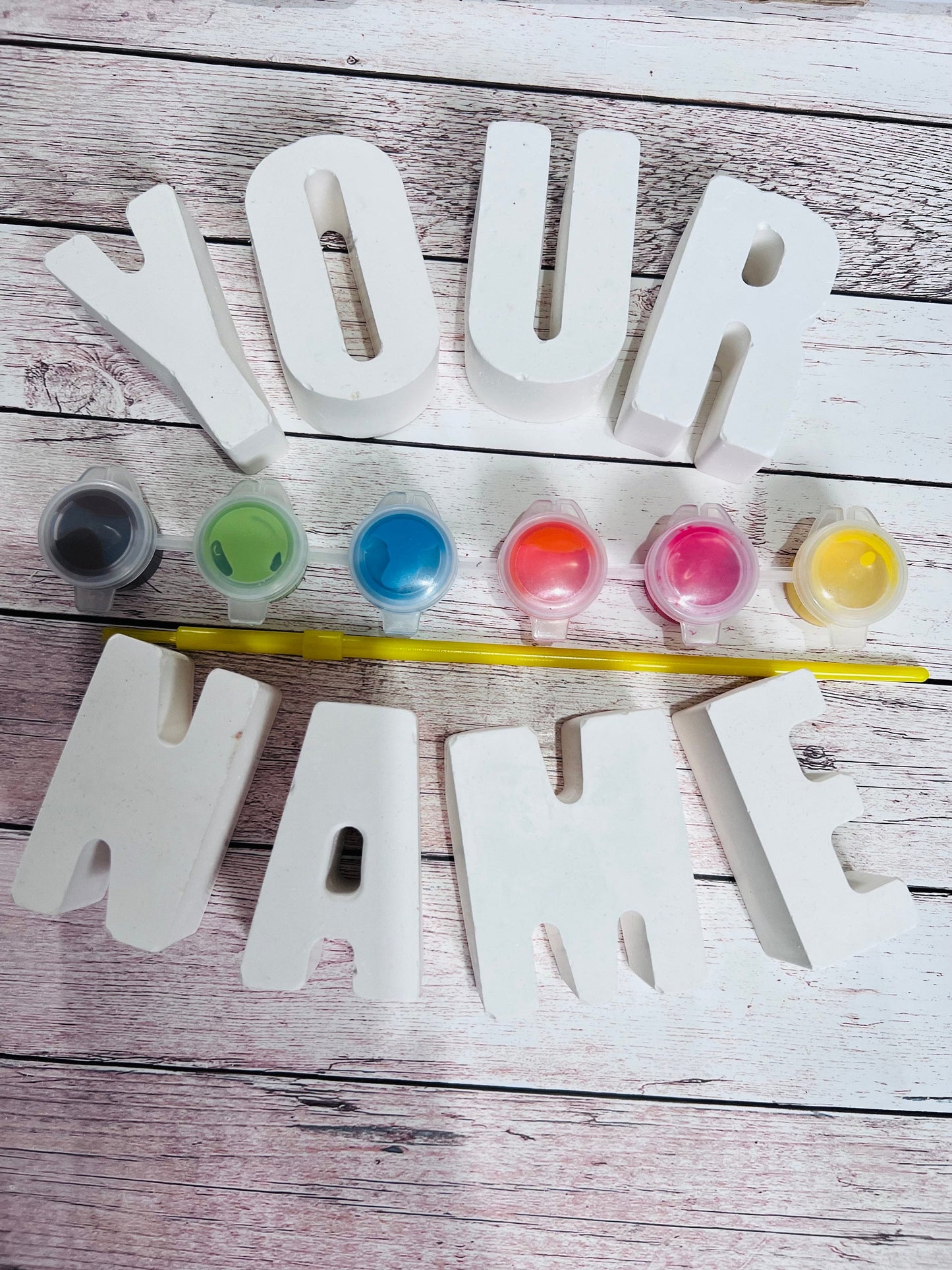 Paint your own name craft box - Activity set - Paintable gift - Childrens Gifts - Gifts - Painting - Paintable - Personalised - Letterbox