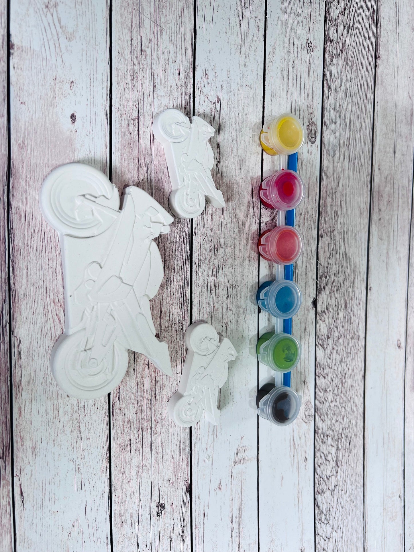 Motorbike plaster of Paris moulds box - Activity set - Room decoration - Childrens Gifts - Gifts - Paintable - Painting - Bike