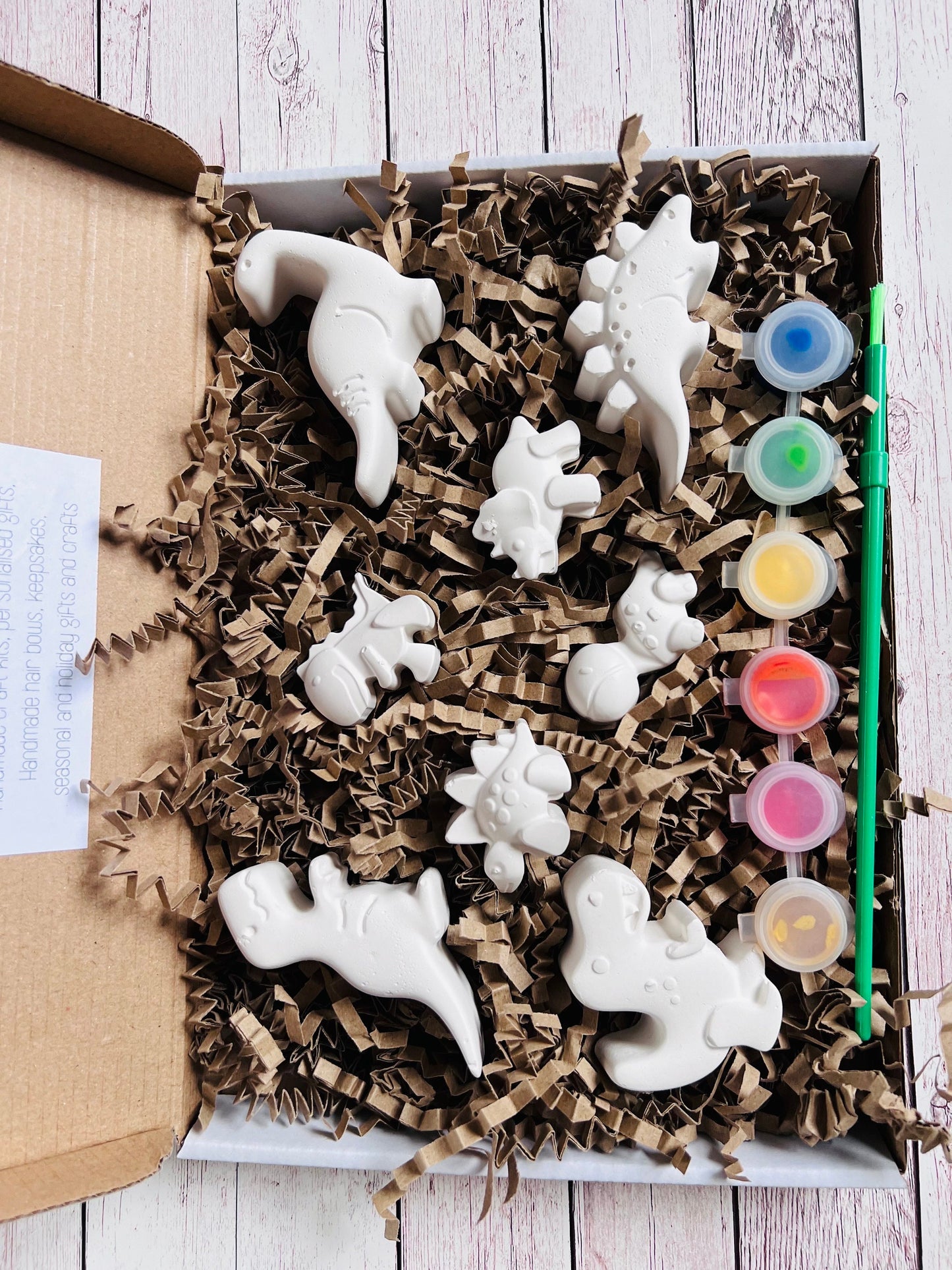 Dinosour inspired plaster of Paris craft box - Activity set - Room decoration - Childrens Gifts - Gifts - Paintable - Painting - Dinos