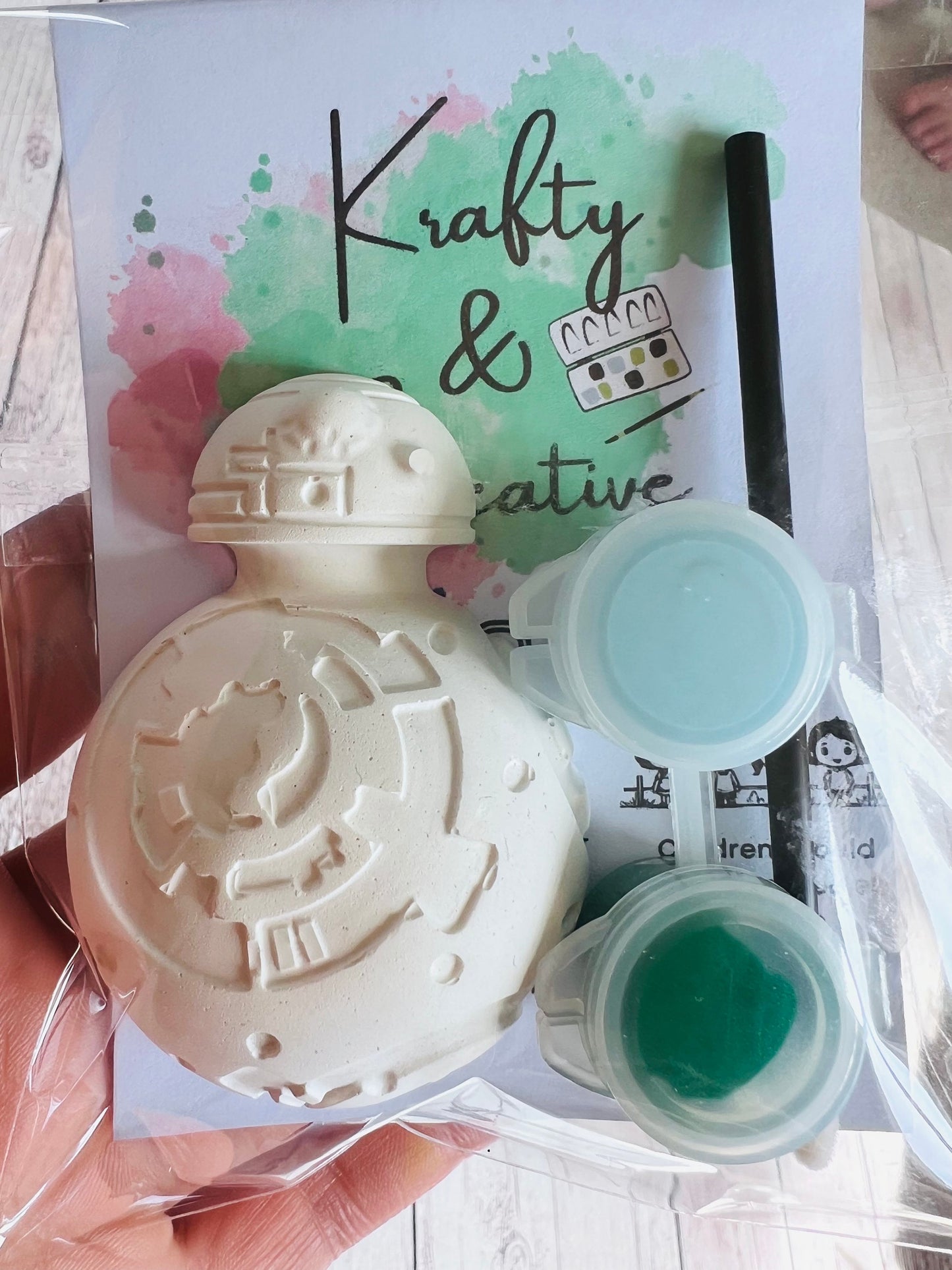 Paint your own plaster of Paris Star Wars BB-8 - Activity set - Room decoration - Childrens Gifts - Gift - Painting - Party favour