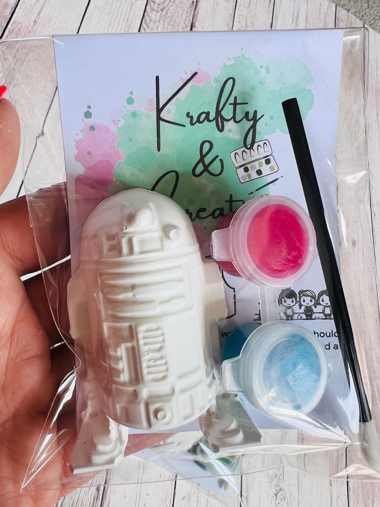 Paint your own plaster of Paris Star Wars R2-D2 - Activity set - Room decoration - Childrens Gifts - Gift - Painting - Party favour
