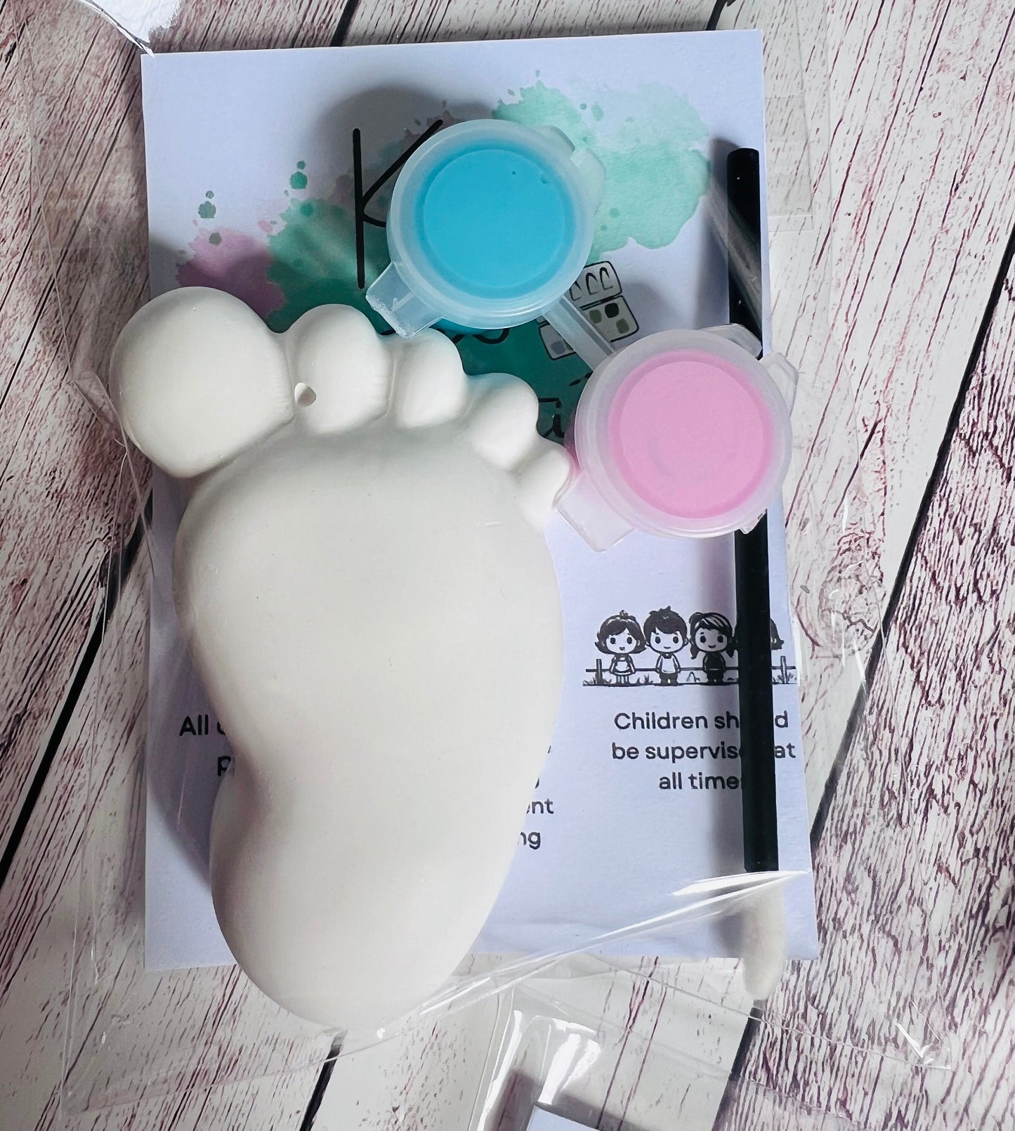 Paint your own plaster of Paris Gender reveal - Baby shower Idea - Baby shower game - Gender game - Activity set - Gift - Painting - Decor