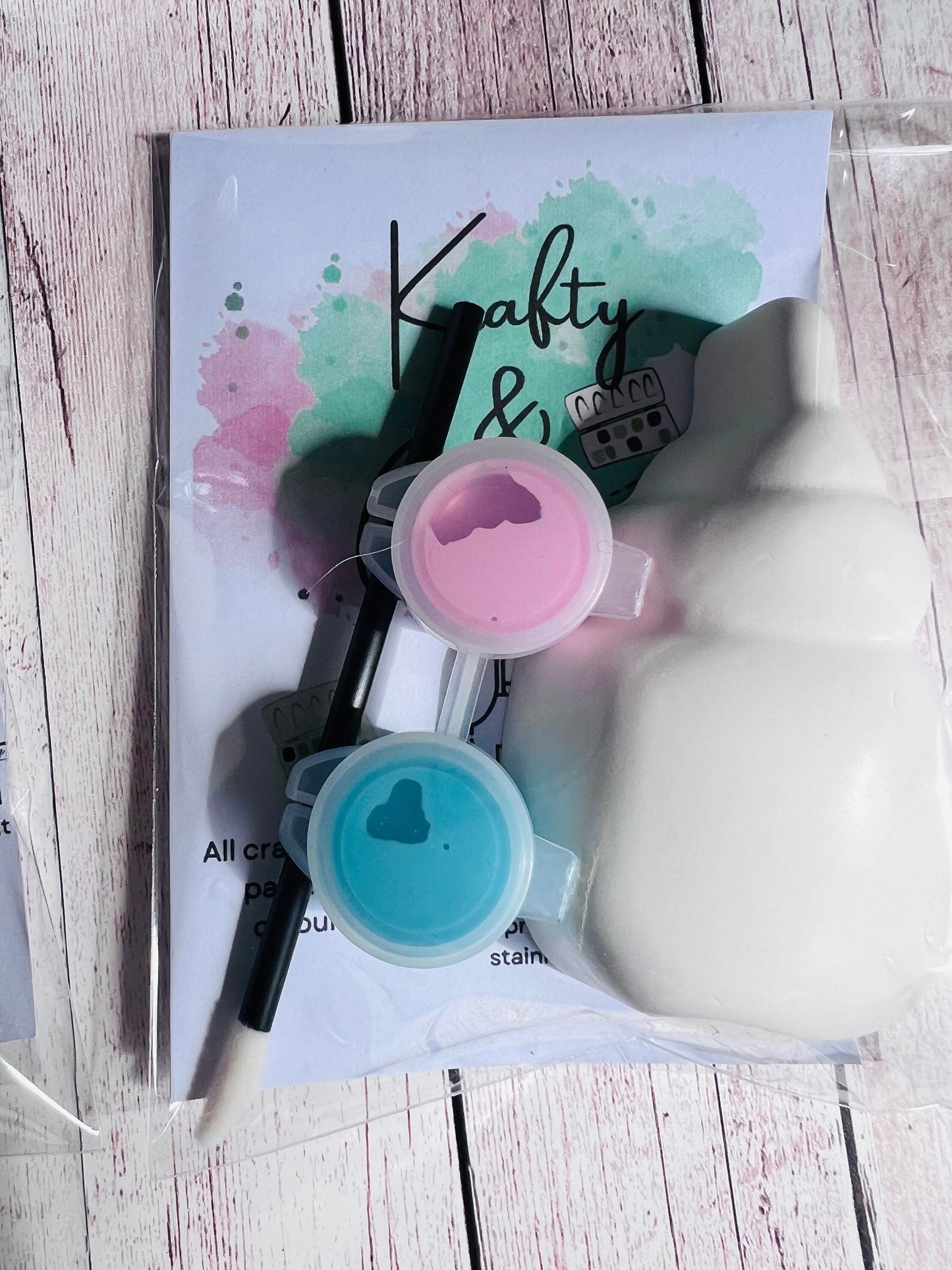 Paint your own plaster of Paris Gender reveal - Baby shower Idea - Baby shower game - Gender game - Activity set - Gift - Painting - Decor