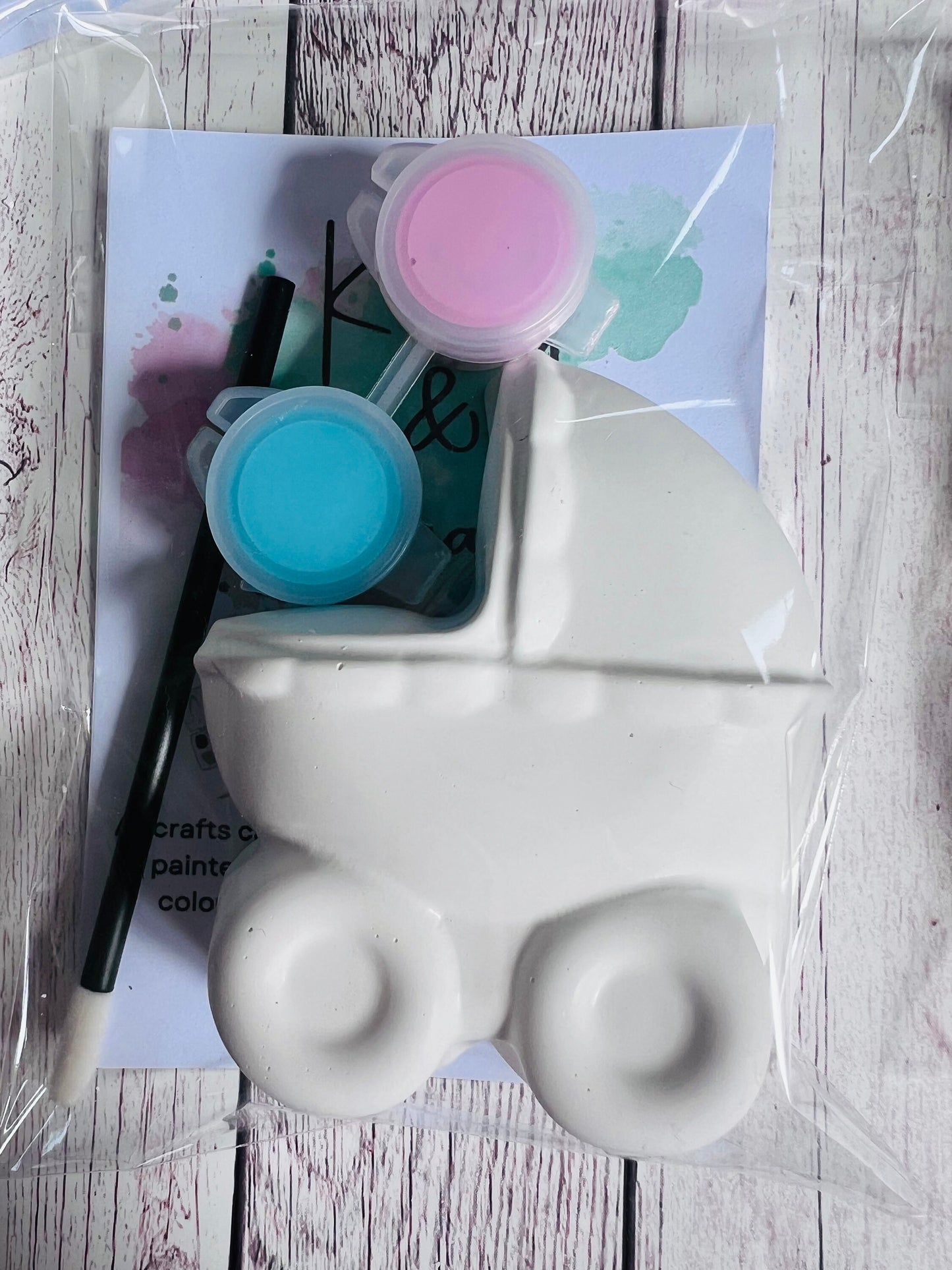 Paint your own plaster of Paris Gender reveal - Baby shower Idea - Baby shower game - Gender game - Activity set - Gift - Painting - Decor
