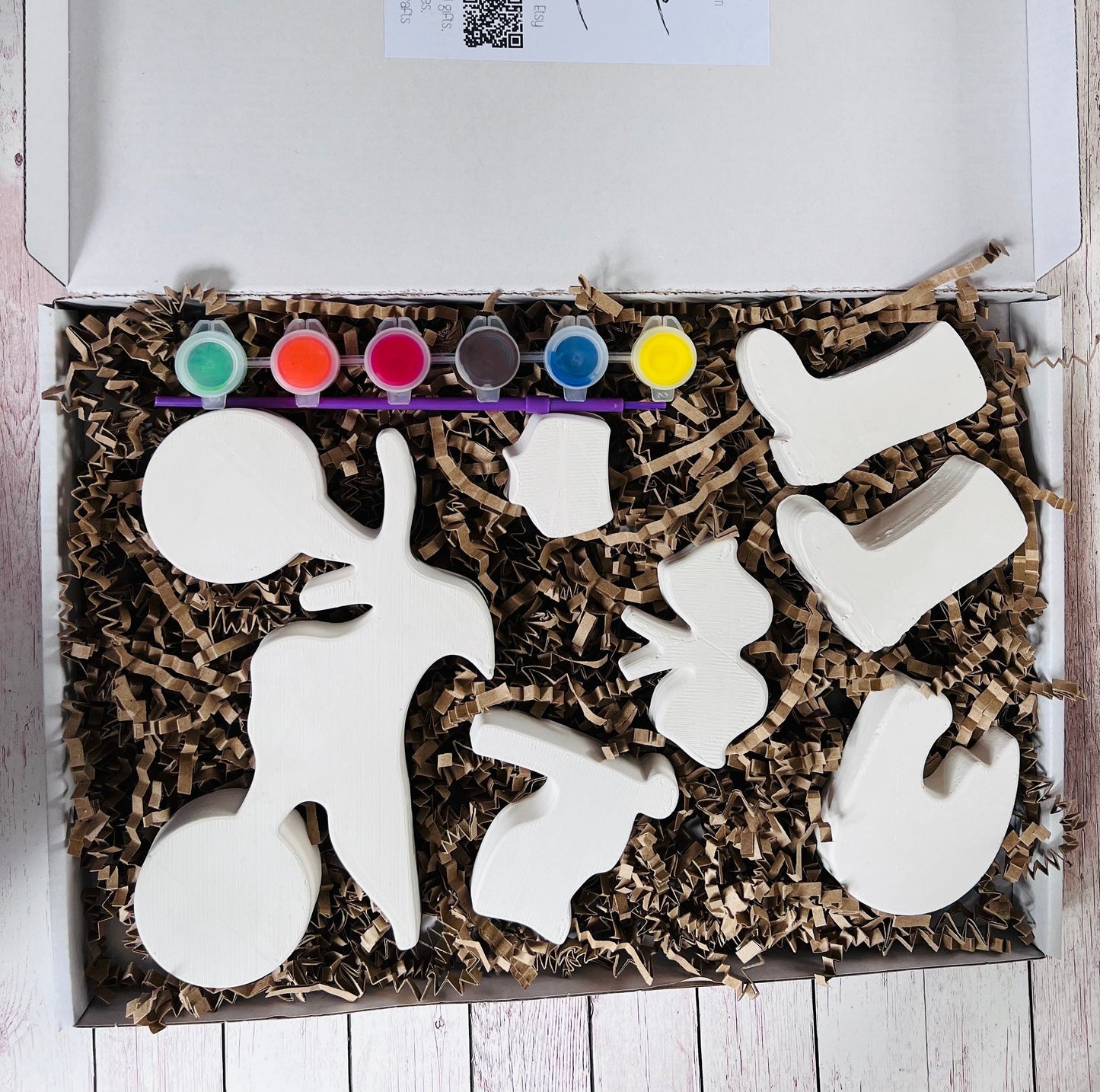 Motorcross inspired plaster of Paris craft box - Activity set - Room decoration - Childrens Gifts - Gifts - Paintable - Painting - Dirtbike