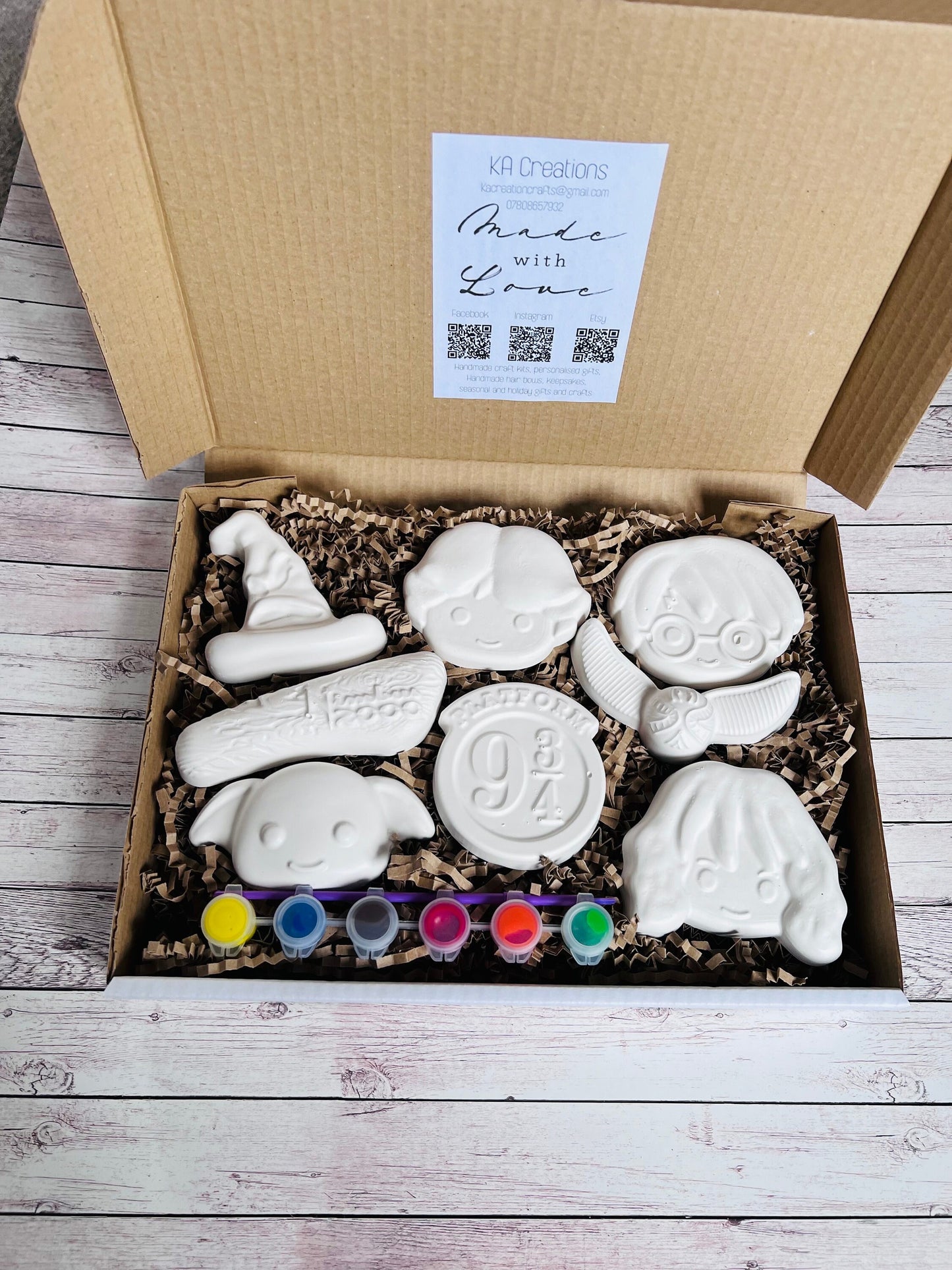 Harry Potter plaster of paris craft box - Activity set - Room decoration - Childrens Gifts - Gifts - Paintable - Painting