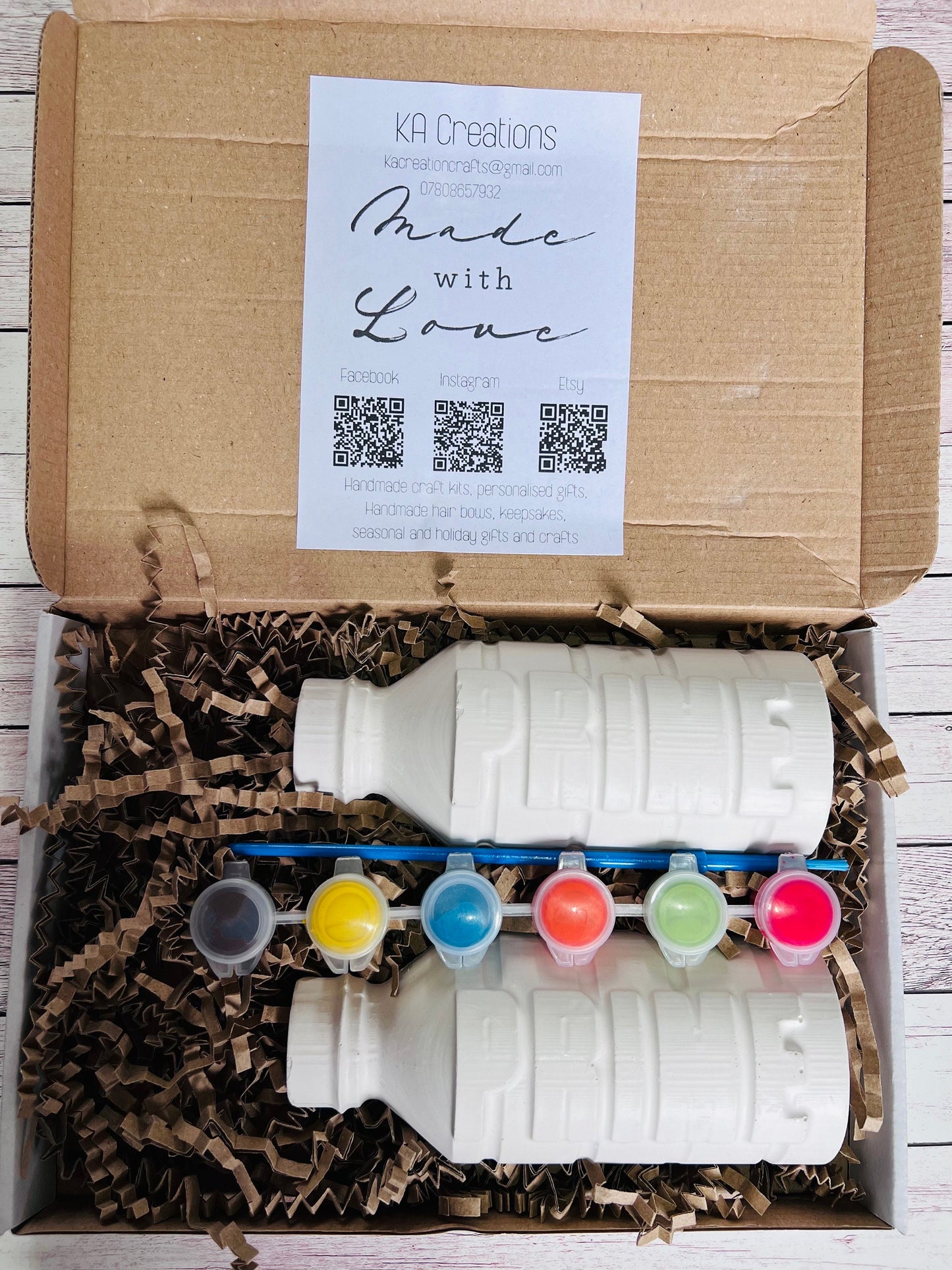 Prime bottle moulds - Activity set - Room decoration - Childrens Gifts - Gifts - Paintable - Painting - Prime Painting - Prime Gift - Prime