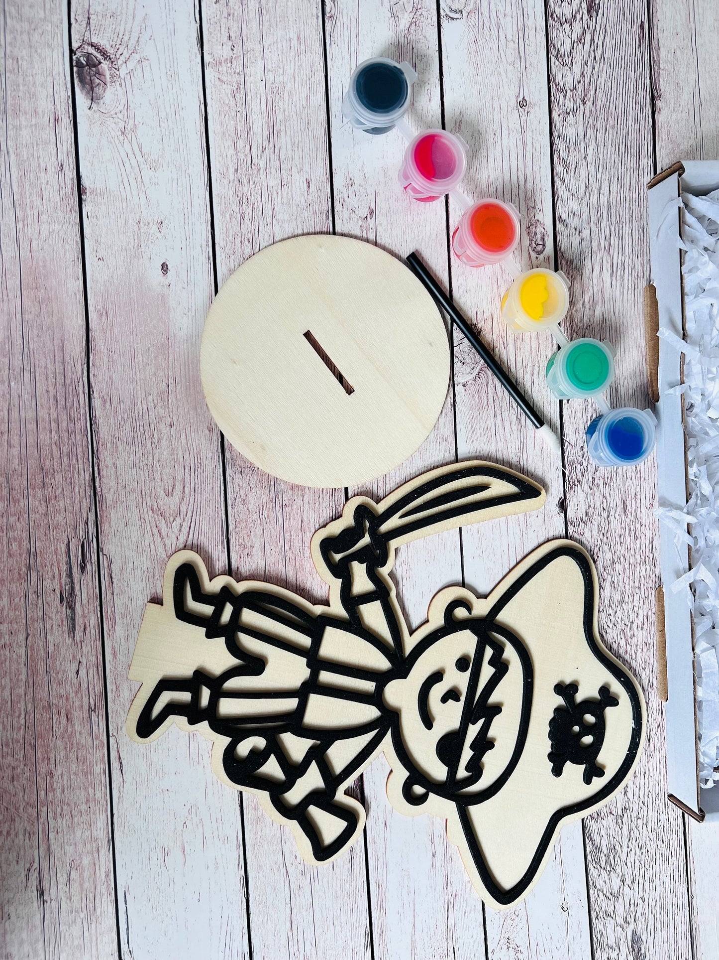 Paint your own Pirate - Activity set - Room decoration - Childrens Gifts - Paintable - Painting - Craft Kit - Toddler craft kit