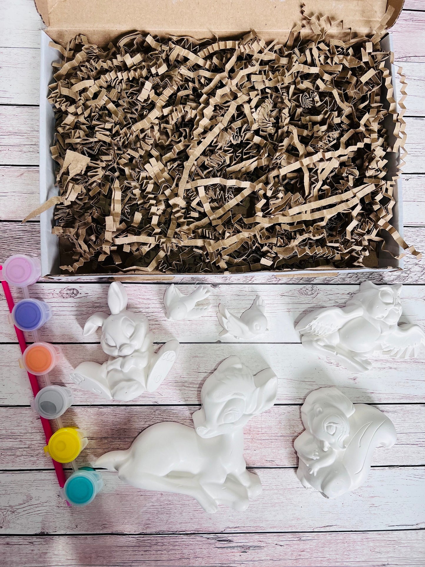 Bambi inspired plaster of paris paint your own craft box - Activity set - Room decoration - Childrens Gifts - Gifts - Paintable - Painting