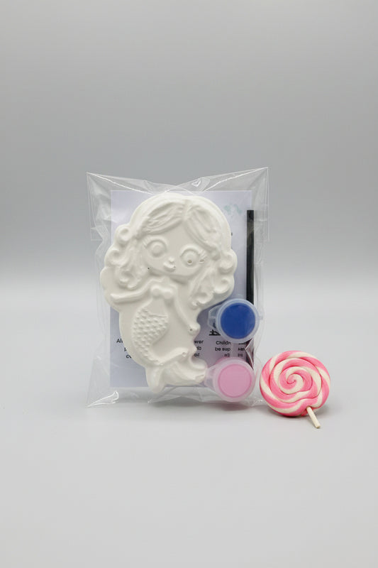 Paint Your Own Mermaid Plaster Figure | Under The Sea Craft Activity Kit | Kids Party Bag & Creative Gift