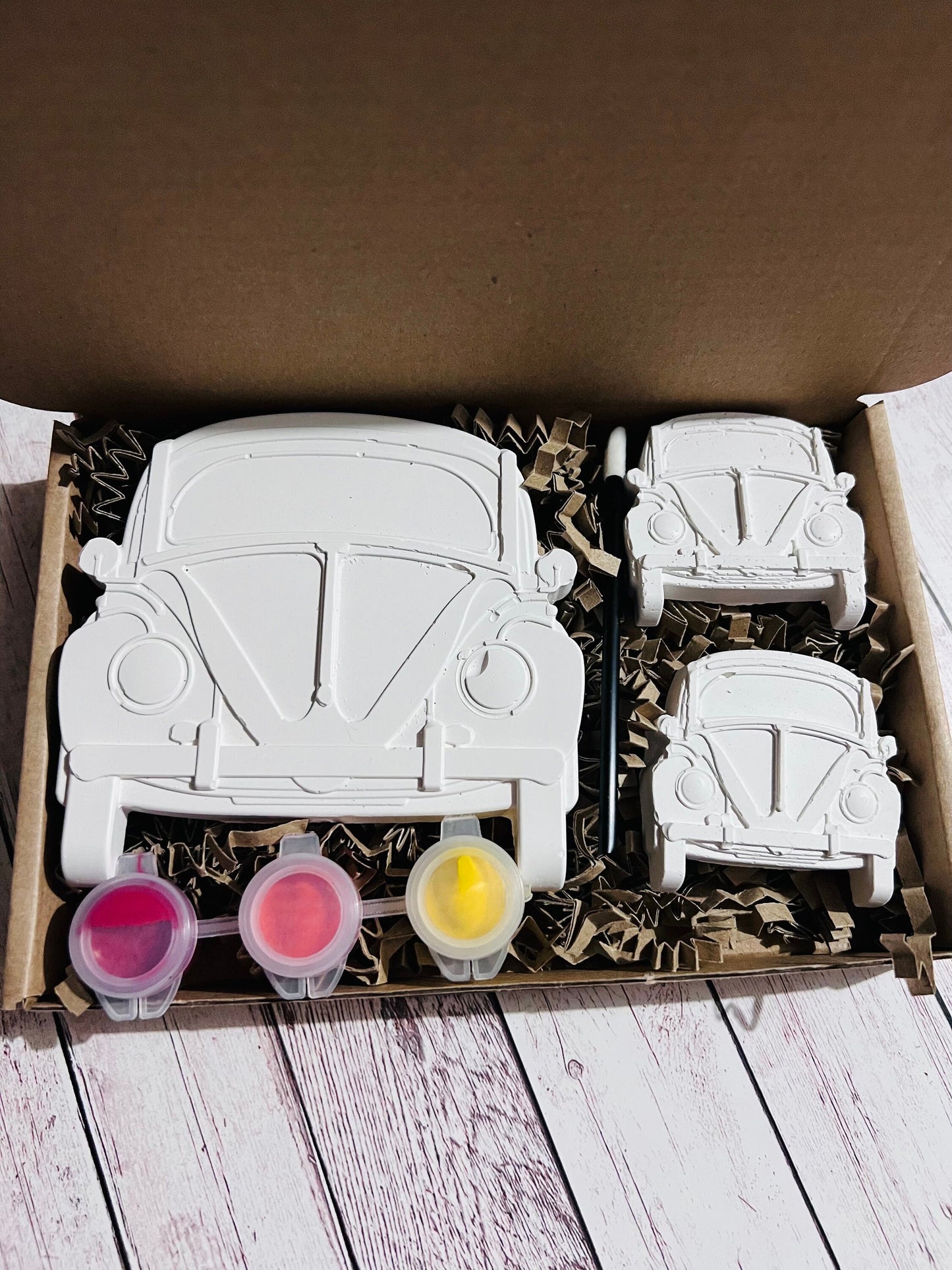 Beetle plaster of Paris craft box - Activity set - Room decoration - Childrens Gifts - Gifts - Paintable - Painting - Car