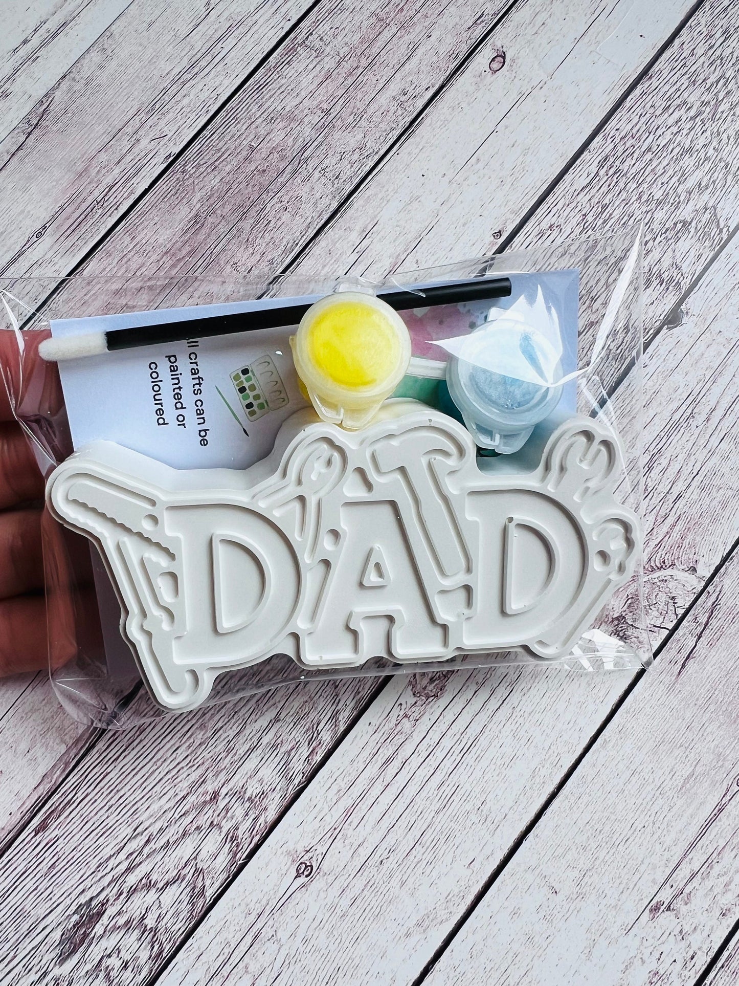 Paint your own plaster of Paris Dad tool inspired - Activity set - Childrens Gifts - Gift - Painting - Party favour - character gift