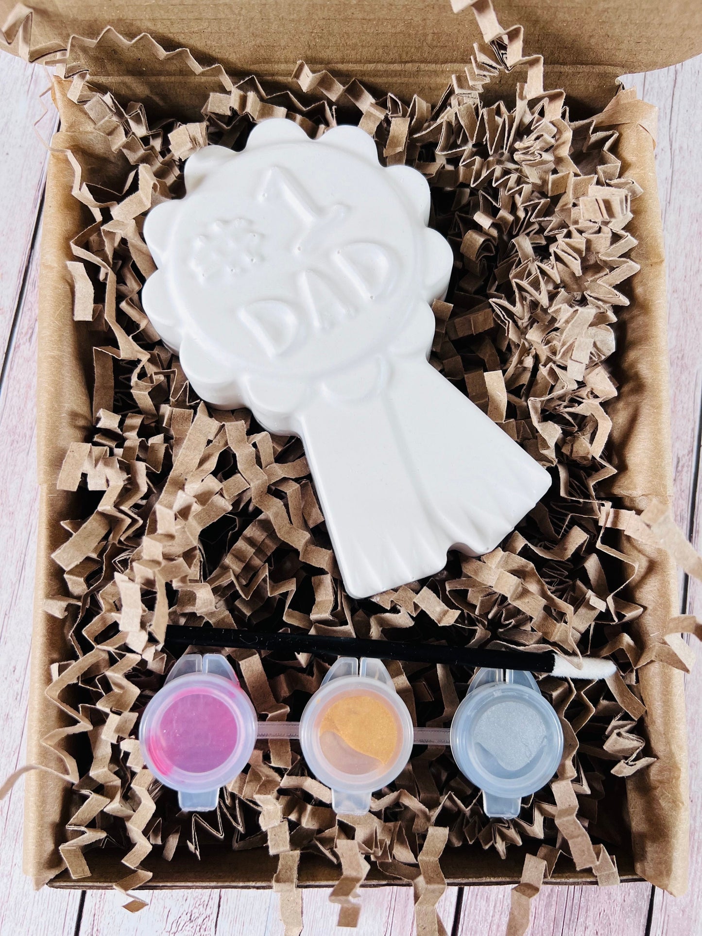 Paint your own N01 Dad Rosette - Activity set - Room decoration - Childrens Gifts - Gifts - Paintable - Painting - Father’s Day - Dad gifts