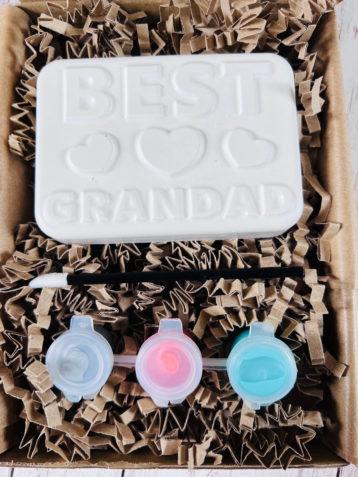 Paint your own Best Grandad Ever Plaque- Activity set - Room decoration - Childrens Gifts - Gifts - Paintable - Painting - Grandad Gift