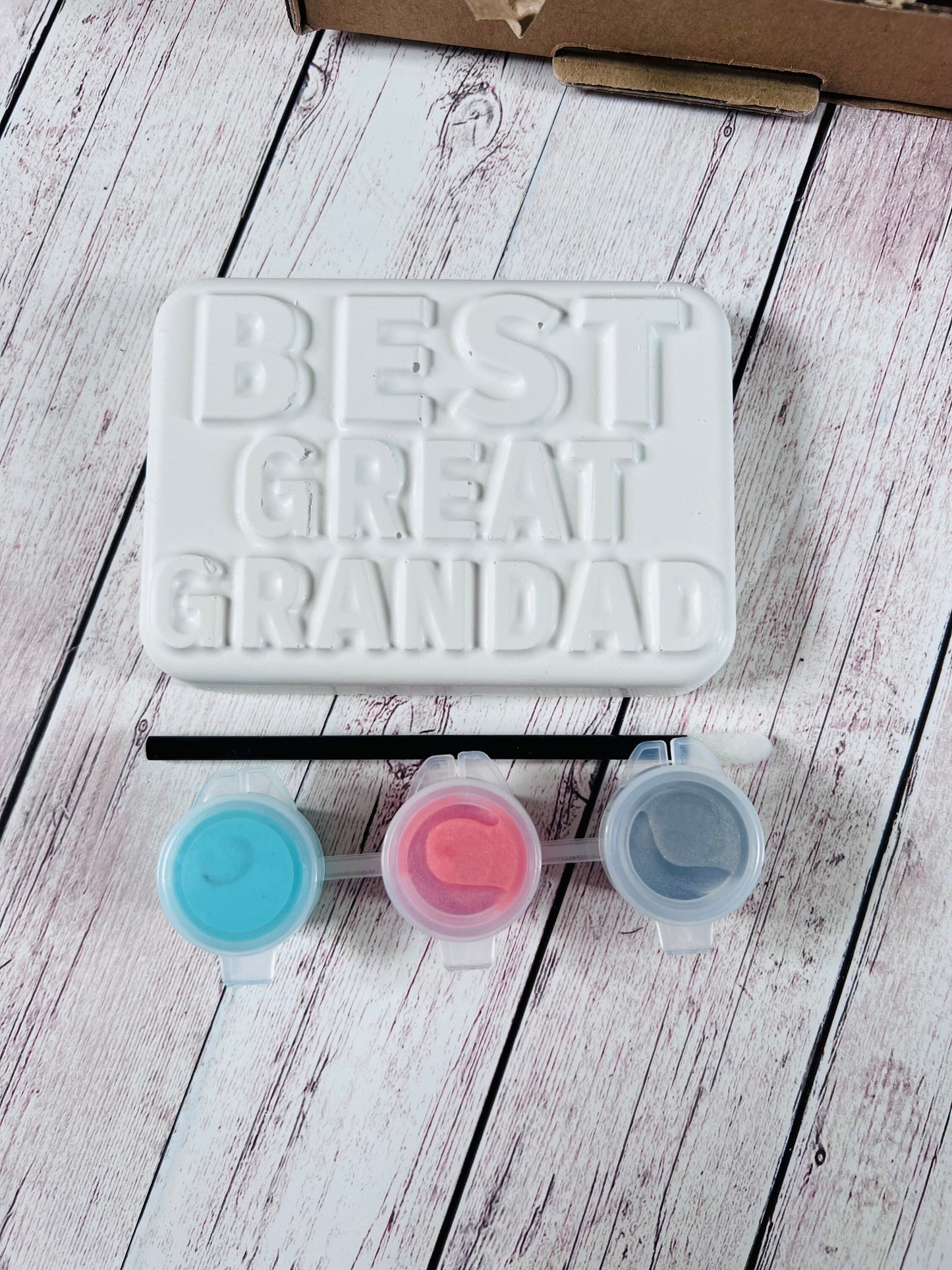 Paint your own Best Great Grandad Ever Plaque- Activity set - Room decoration - Childrens Gifts - Gifts - Paintable - Crafty - Grandad Gift