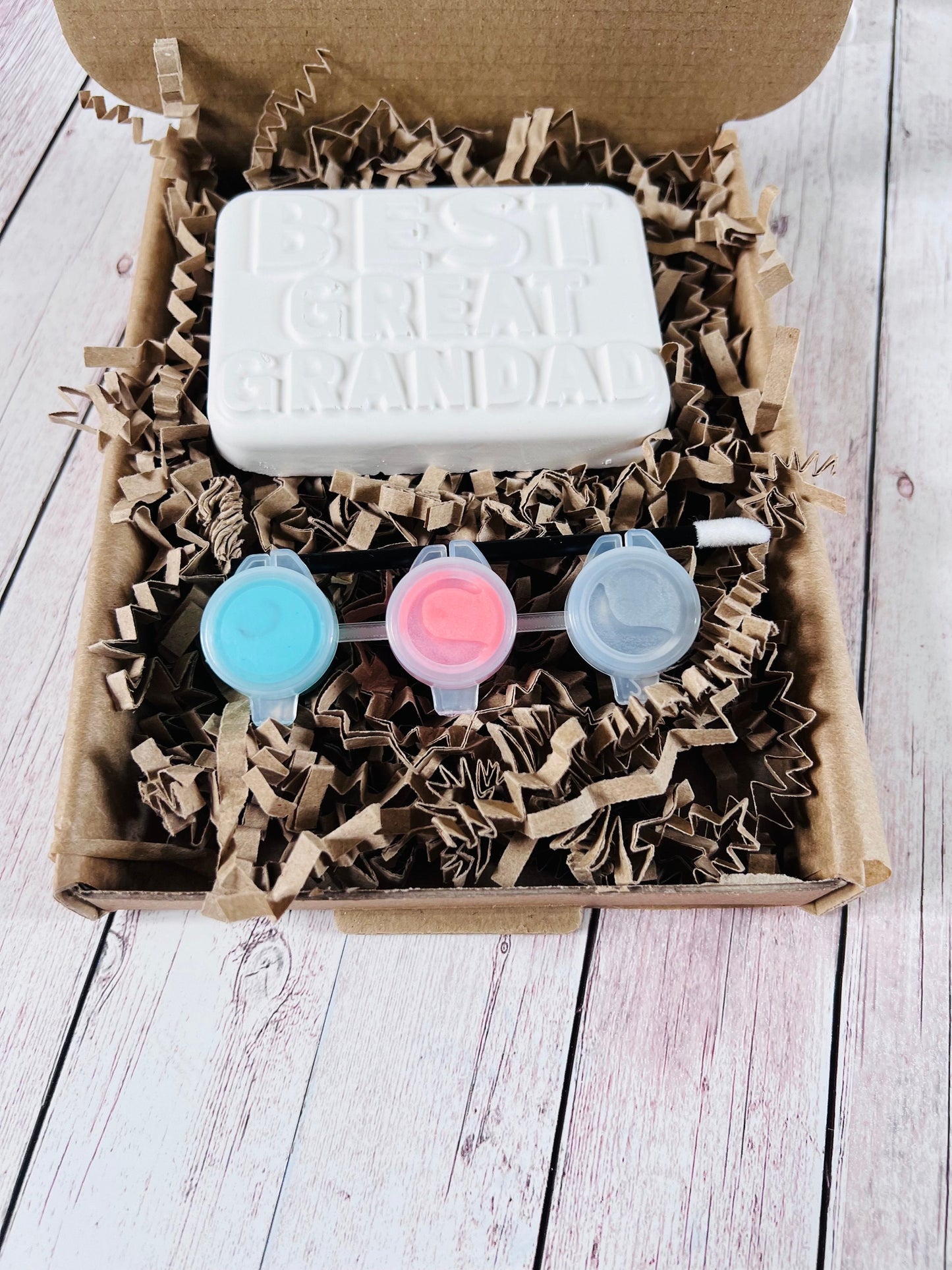 Paint your own Best Great Grandad Ever Plaque- Activity set - Room decoration - Childrens Gifts - Gifts - Paintable - Crafty - Grandad Gift