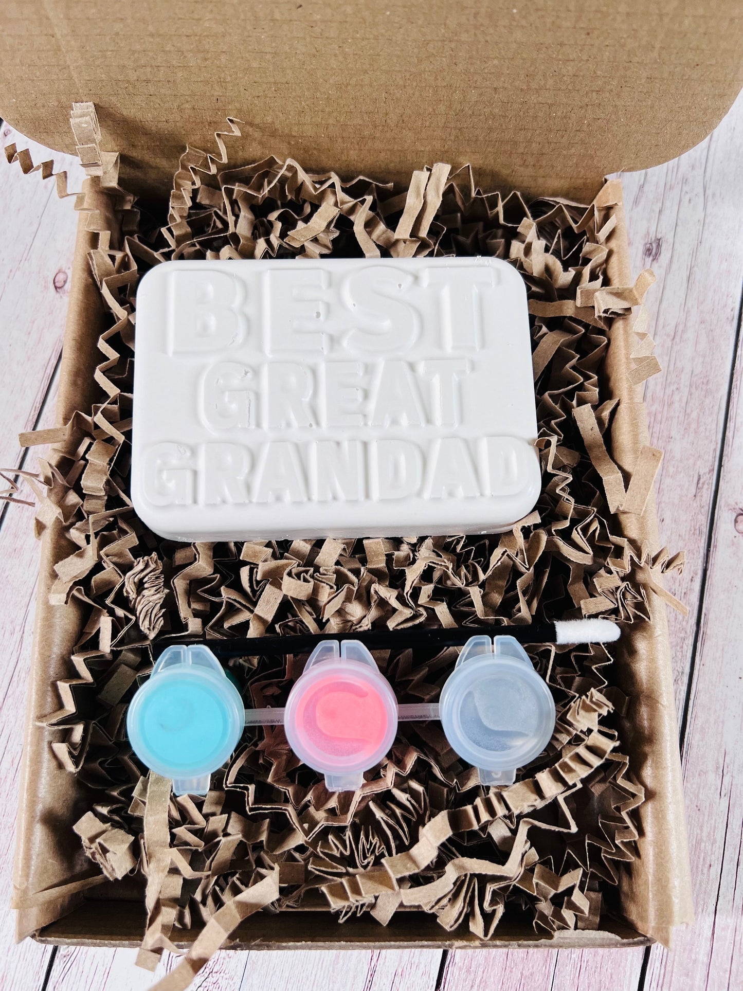 Paint your own Best Great Grandad Ever Plaque- Activity set - Room decoration - Childrens Gifts - Gifts - Paintable - Crafty - Grandad Gift