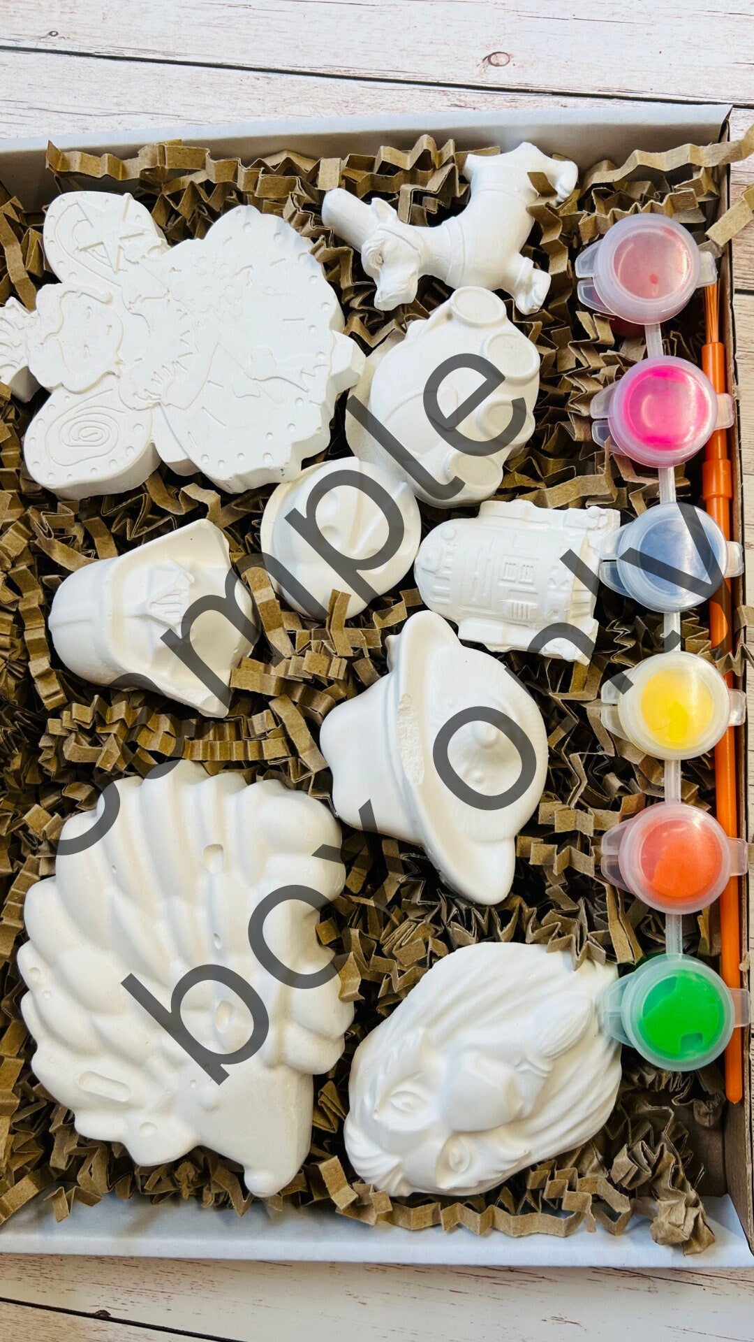 Paint your own plaster of Paris Wonky moulds box - Activity set - Room decoration - Childrens Gifts - Gifts - Paintable - Painting