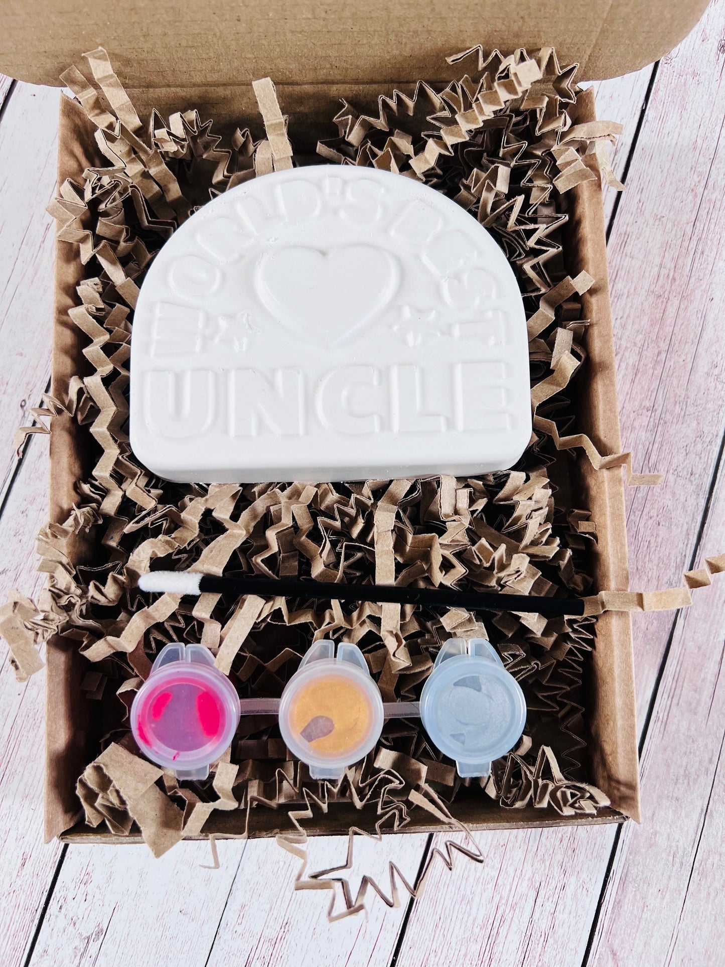 Paint your own Best Uncle Ever Plaque- Activity set - Room decoration - Childrens Gifts - Gifts - Paintable - Crafty - Grandad Gift