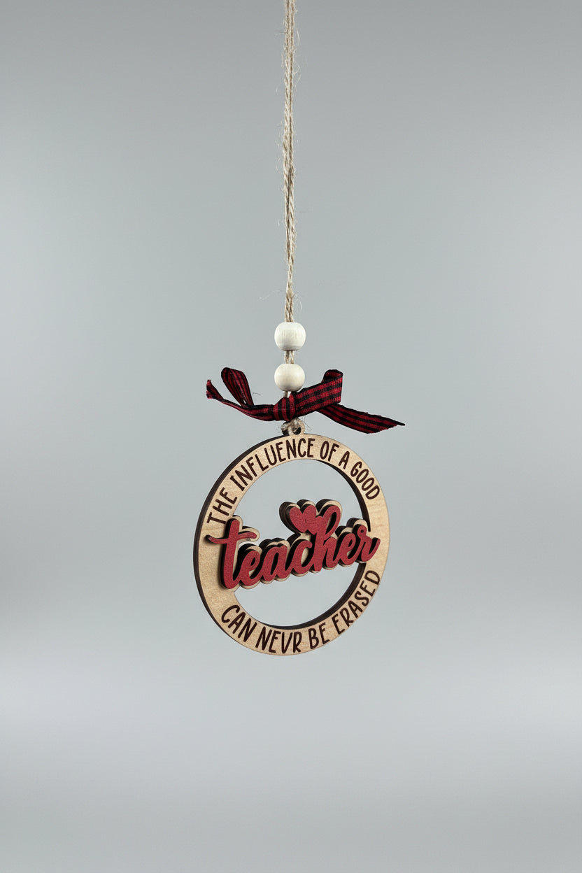 Teacher Hanging Ornament | Thank You Teacher Gift | Teaching Assistant Appreciation Keepsake | End of Term School Gift