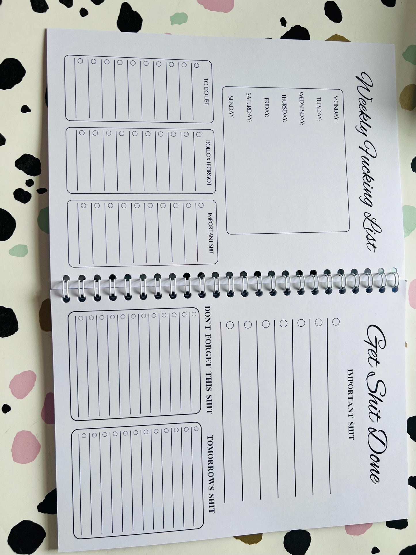 Little Book Of Sh*t I Need To Remember in black - book of lists - Anxiety Aids - gift - Autism - SEMH - Organiser - Diary - Notebook - Swear